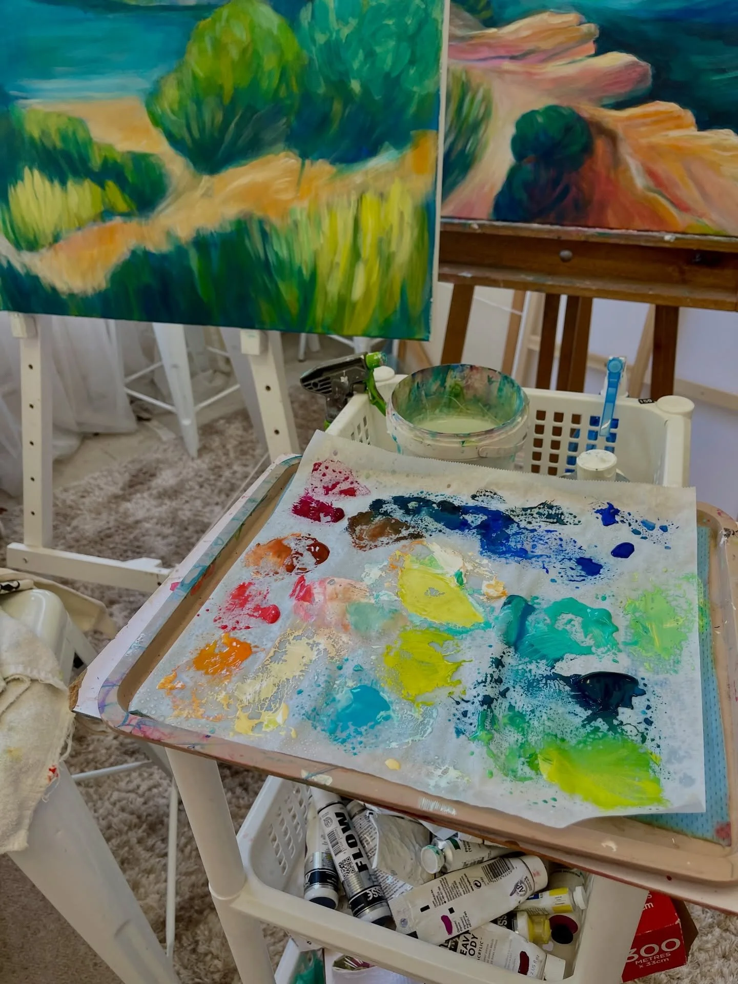 A huge part of creating my original art is having  great quality materials to hand. Honestly my preferred paints are Golden, and if I don&rsquo;t have those then a Liquitex or Matisse will fill in nicely.

I&rsquo;m all about the colour and top quali