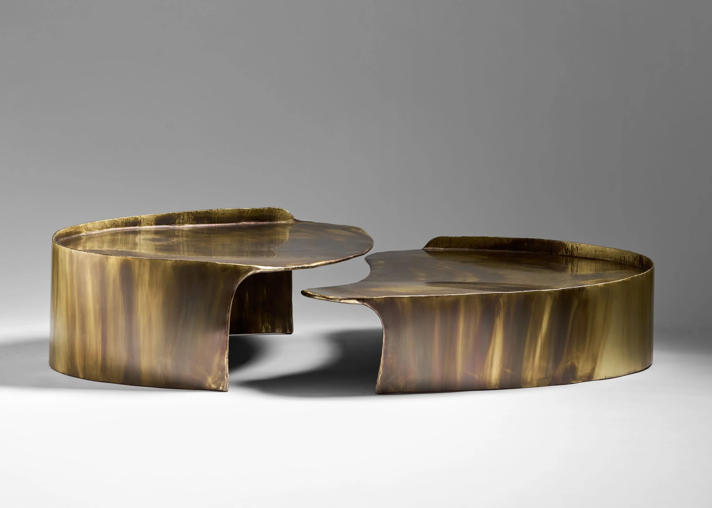 Brass Coffee Tables Duetto - Calle Christian Fregnan