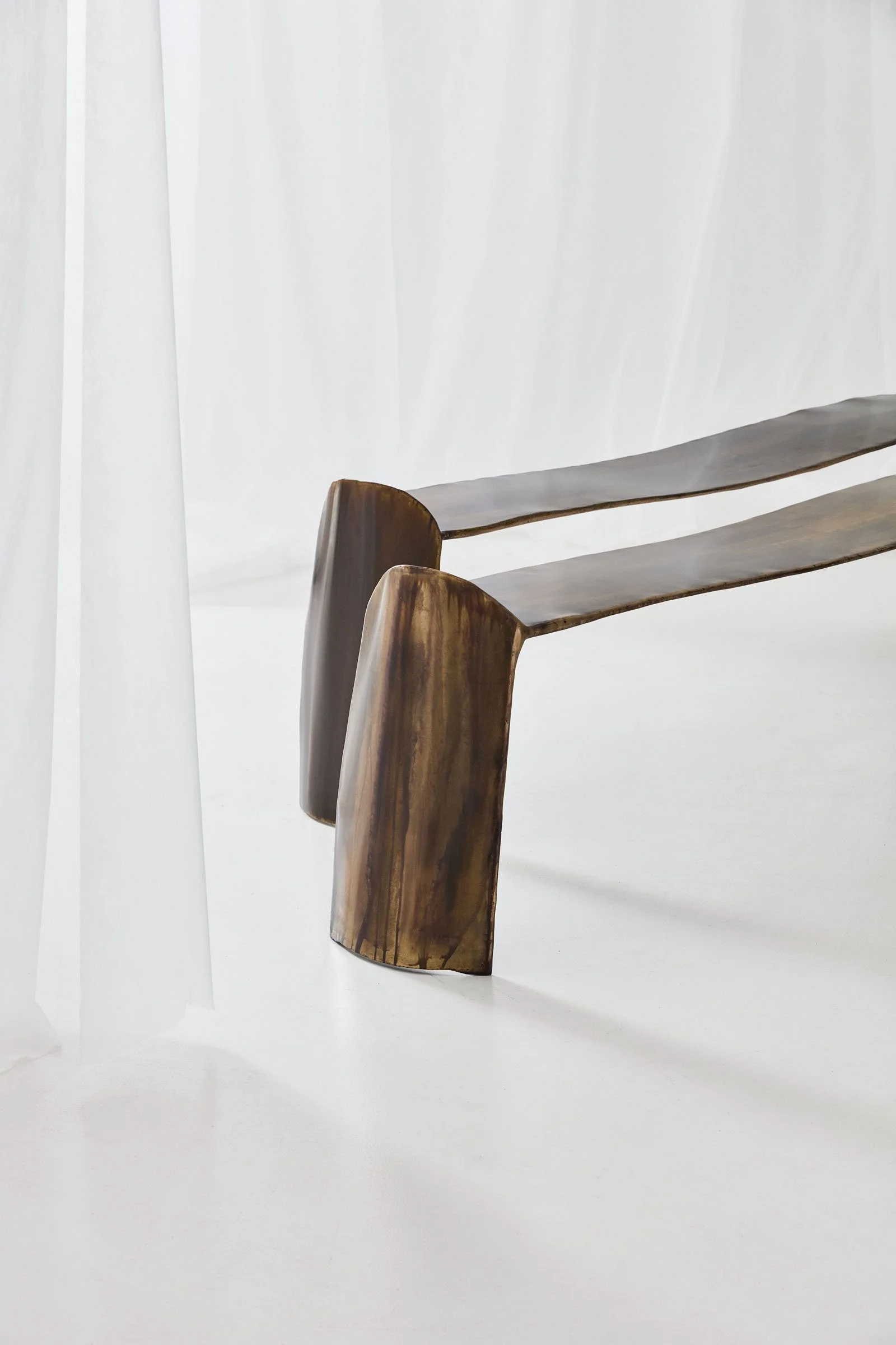 Brass bench - Calle collection Christian Fregnan