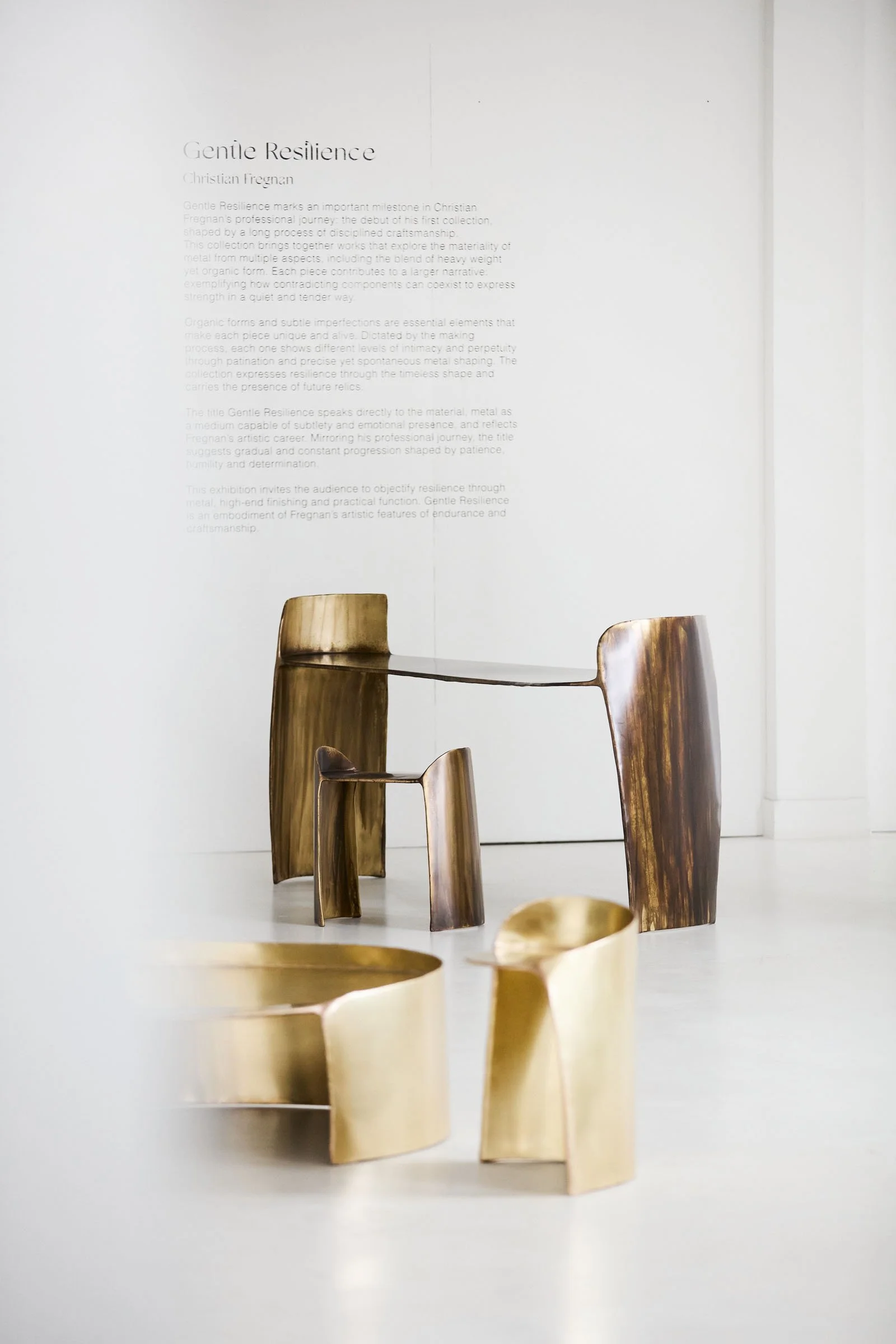 brass desk handmade - Calle collection Christian Fregnan