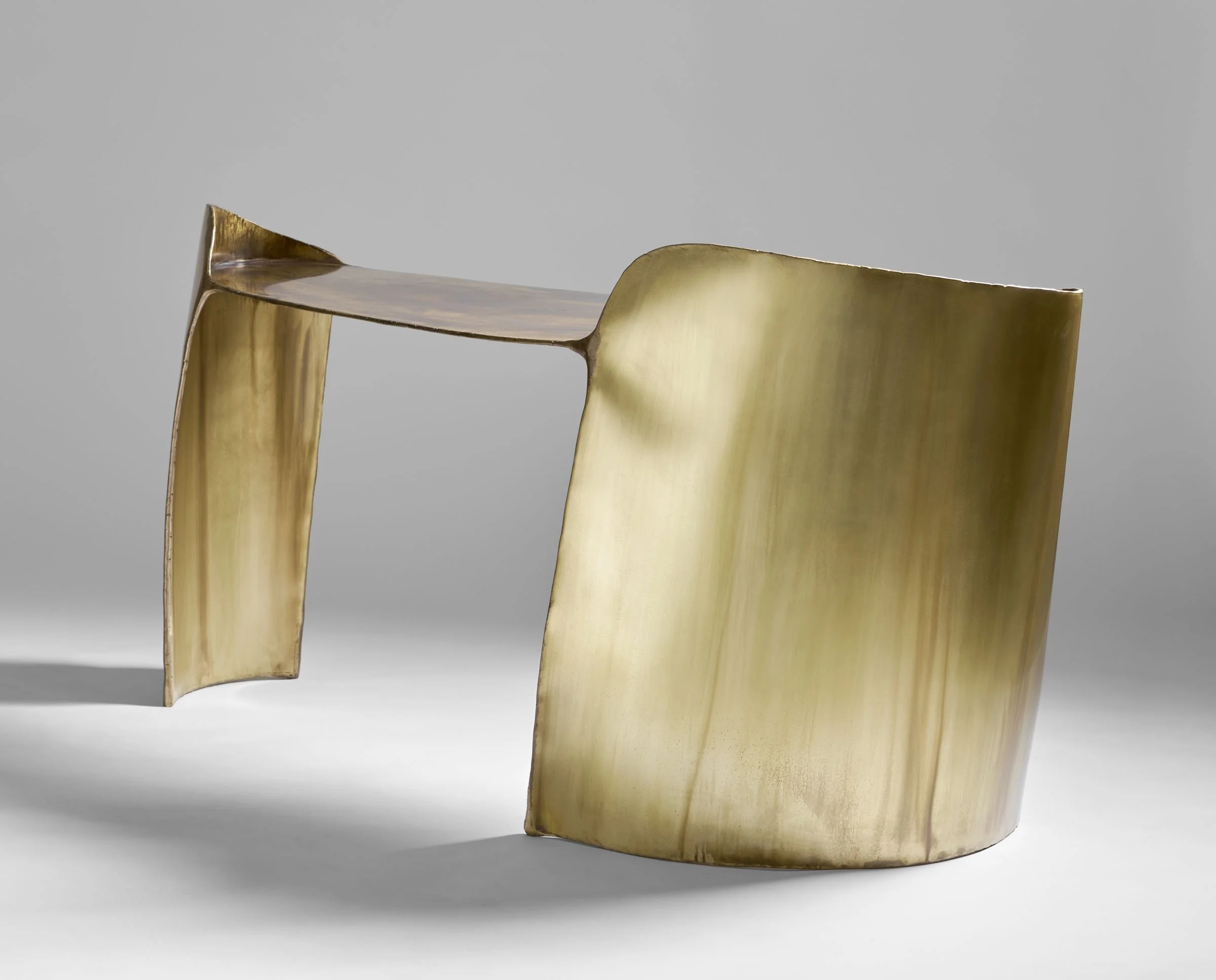 Brass Desk with drawer - Calle collection Christian Fregnan