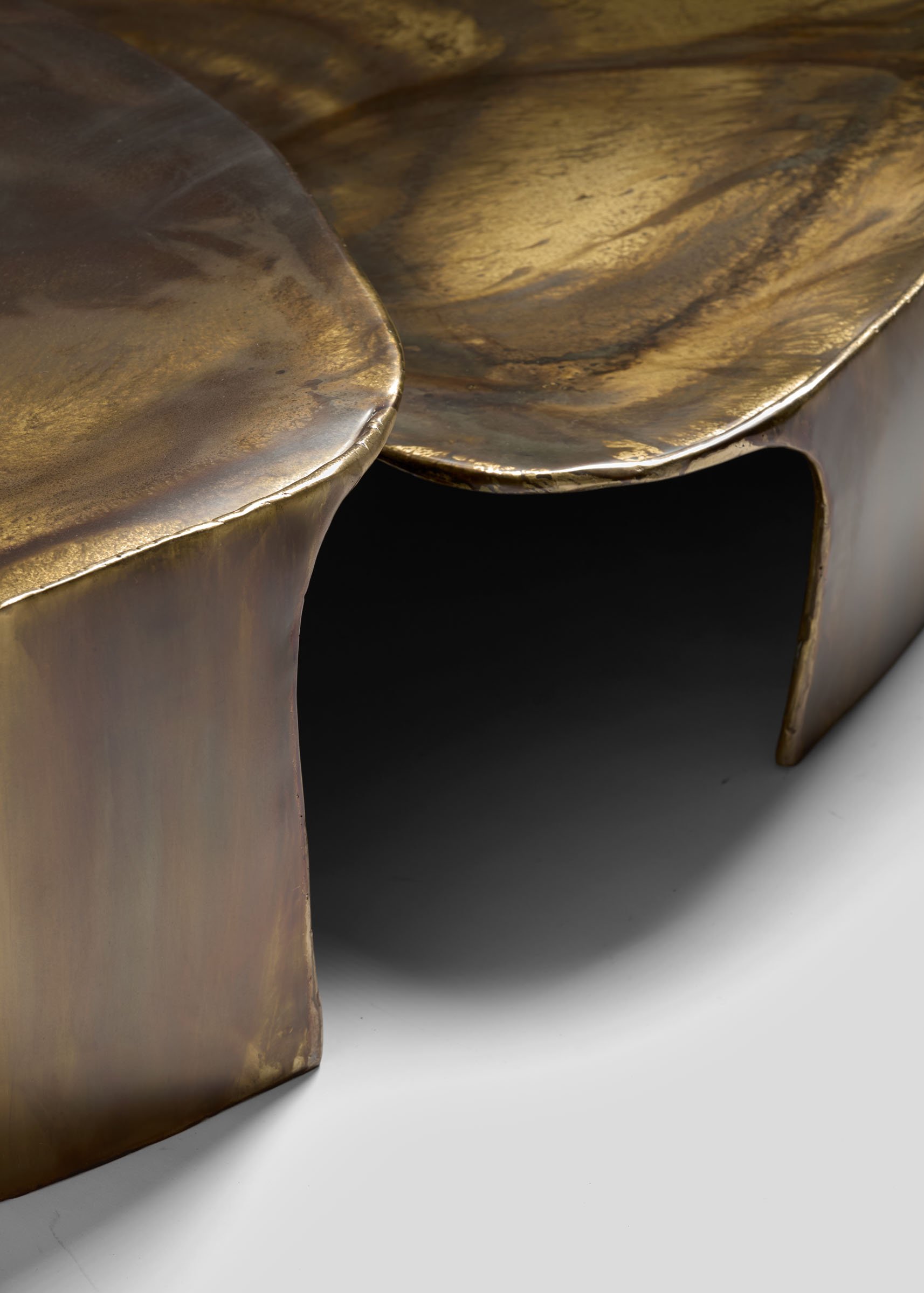 Brass Coffee Tables Duetto - Calle Christian Fregnan