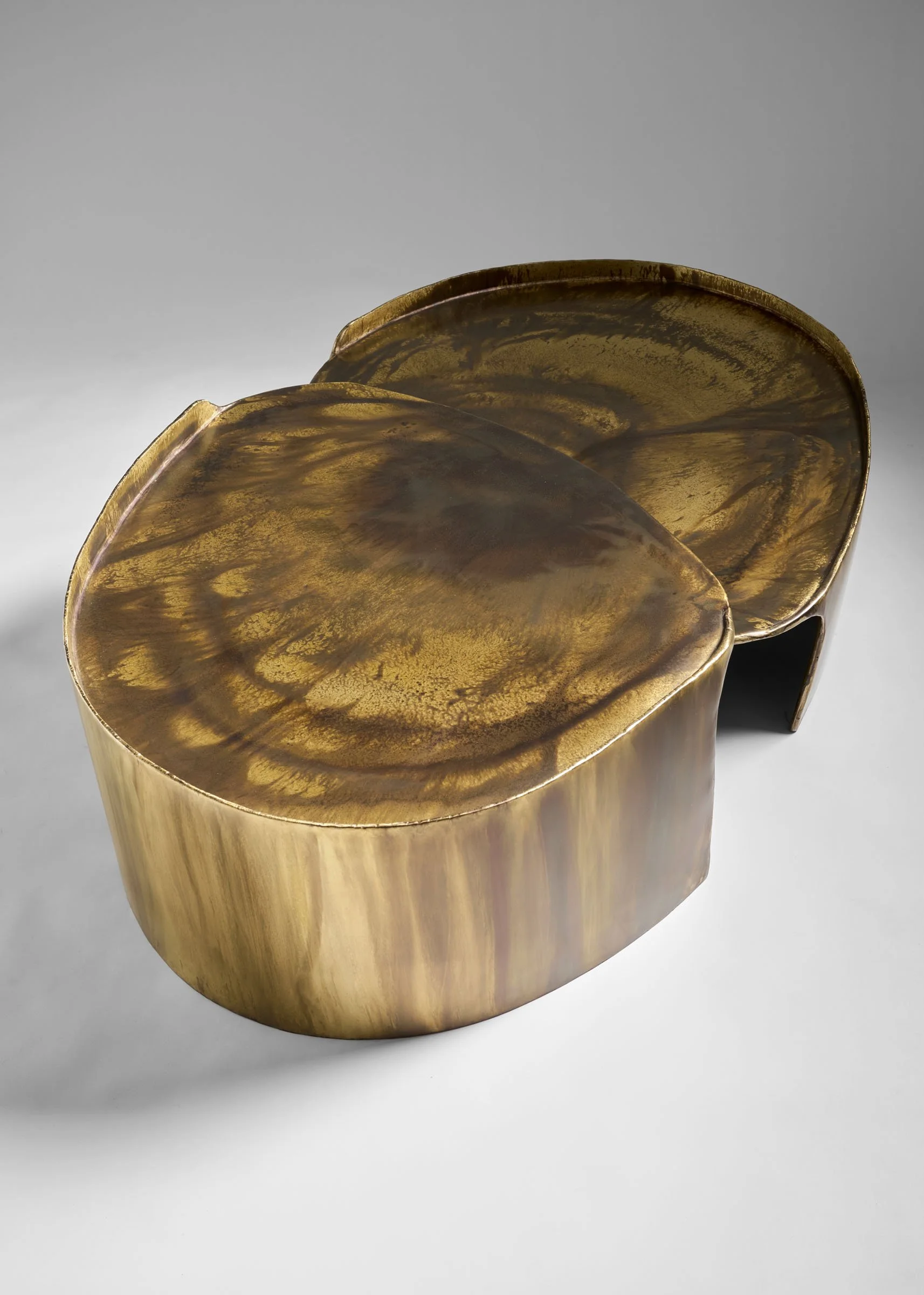 Brass Coffee Tables Duetto - Calle Christian Fregnan
