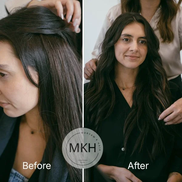Brunette hair extensions