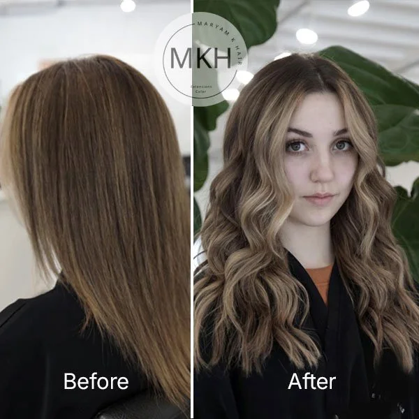 Brunette hair extensions
