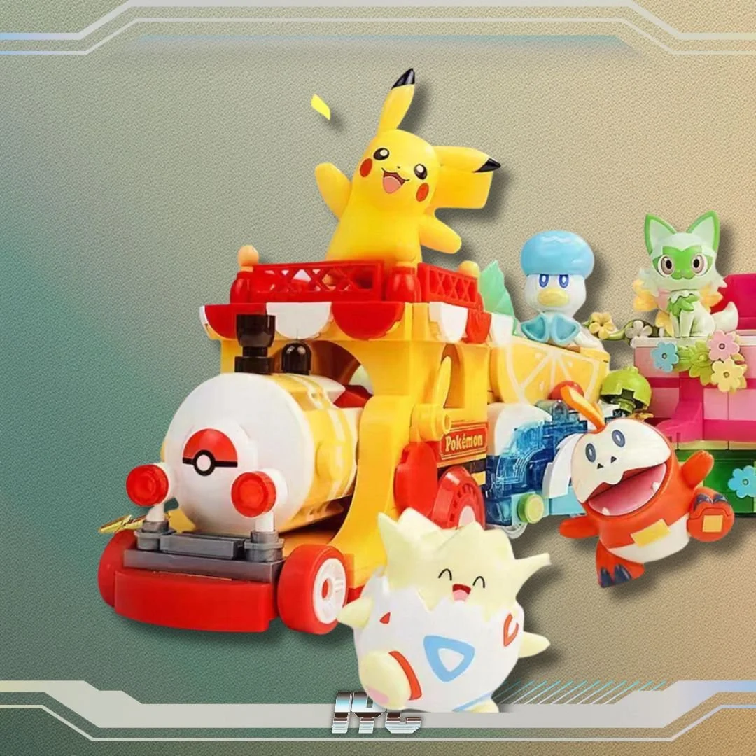 Keeppley - Pokémon Train Car Party Parade Building Blocks Toy Set