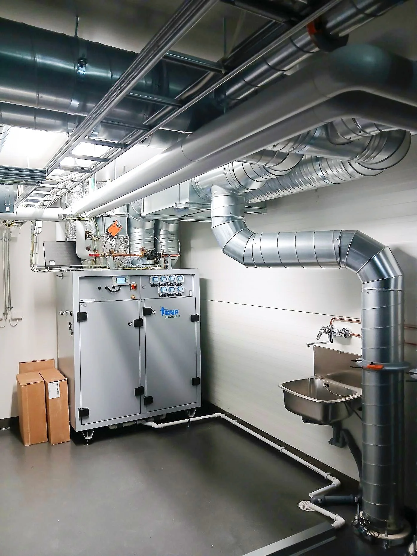 Ilmanvaihdon konehuone TuraSteelillä
