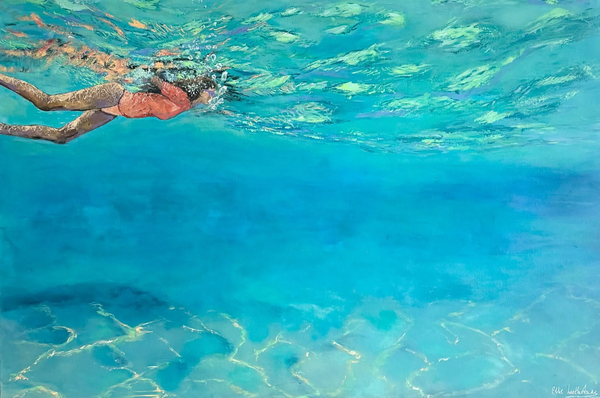 One Step, One Breath, One Dive
Acrylic on canvas
150x100cm 
Available