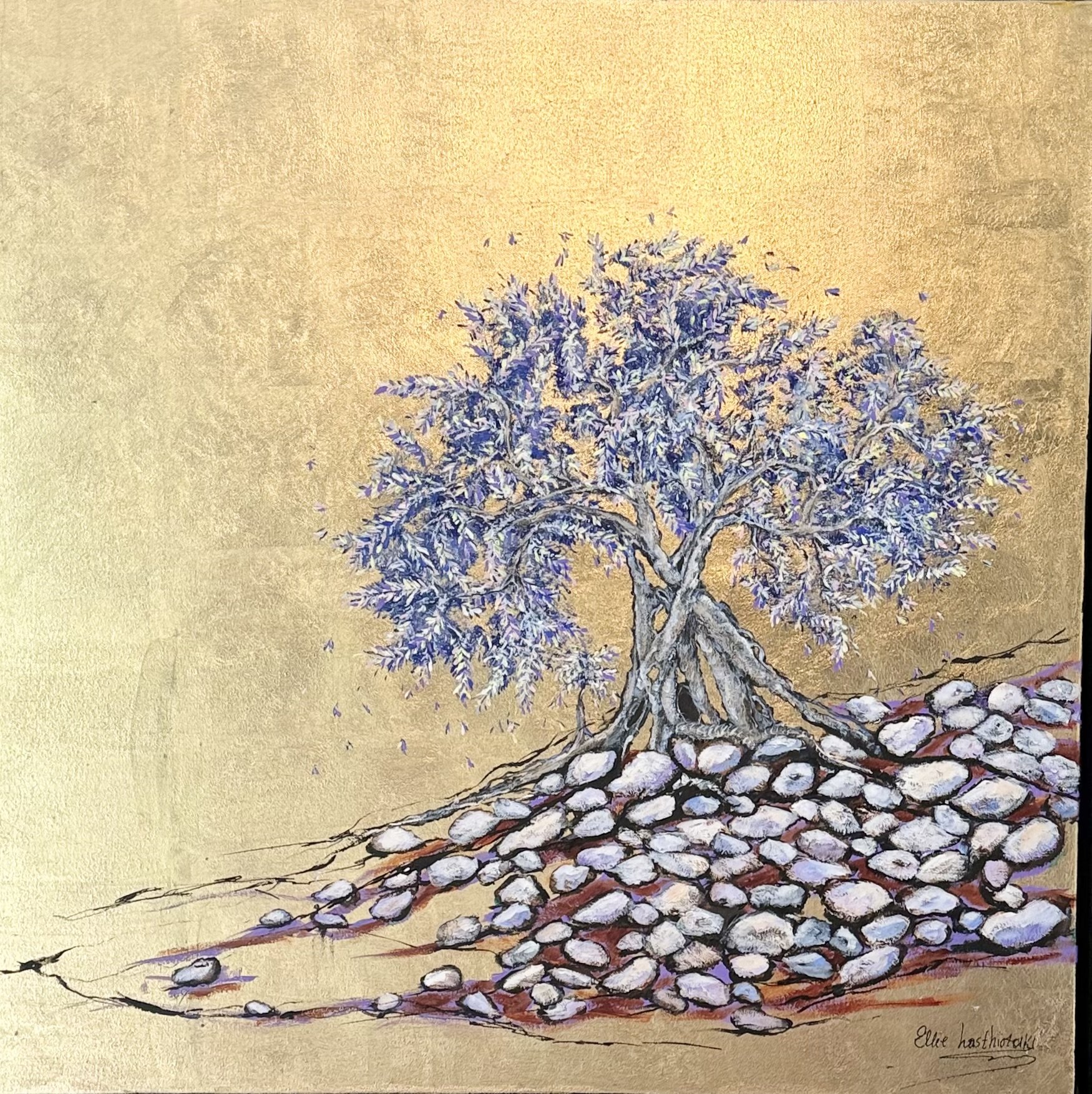 Resilient Love
Acrylic and gold leaf
80x80cm
 Available