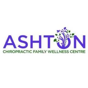 Logo for Ashton Chiropractic Family Wellness Centre with a stylized tree in purple and green.
