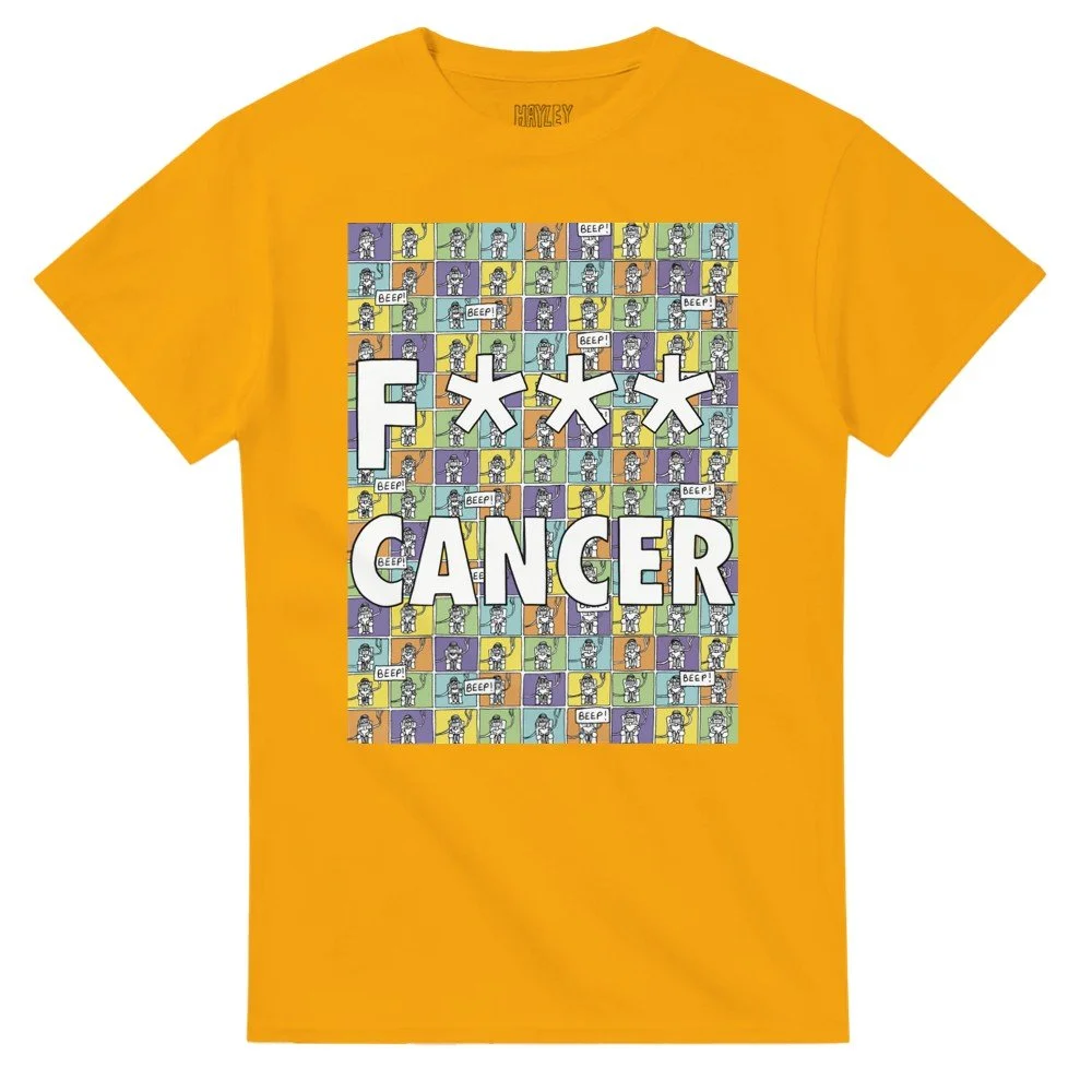Heavyweight Unisex Crewneck T-shirt | "F*** Cancer"