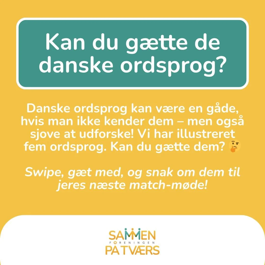 Kan du g&aelig;tte de danske ordsprog? 🤔

Danske ordsprog kan v&aelig;re lidt af en udfordring, n&aring;r man er ny i sproget &ndash; for hvad betyder det egentlig at &ldquo;kaste h&aring;ndkl&aelig;det i ringen&rdquo; eller at &ldquo;g&aring; over 