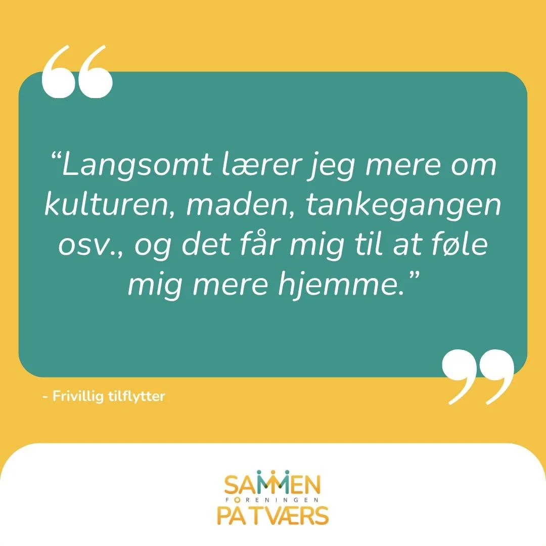 🌍 Hvad vil det sige at f&oslash;le sig hjemme et sted?

For nylig afsluttede vi et projekt, hvor vi blandt andet havde fokus p&aring;, hvordan Sammen p&aring; Tv&aelig;rs kan bidrage til, at internationale tilflyttere f&oslash;ler sig mere hjemme i 