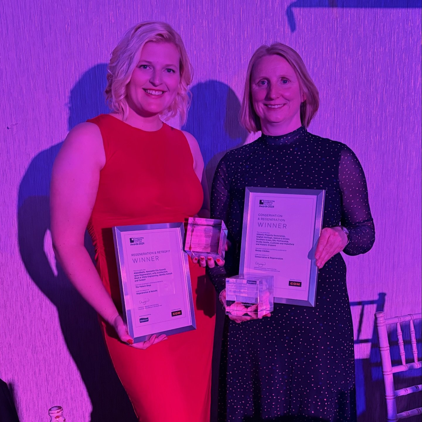 🌟 DOUBLE AWARD WINNERS 🌟
We recently attended the Constructing Excellence North East Awards alongside the wider project delivery teams at which we were delighted to have won both:
Conservation &amp; Regeneration for Belsay Awakes &amp; Regeneration