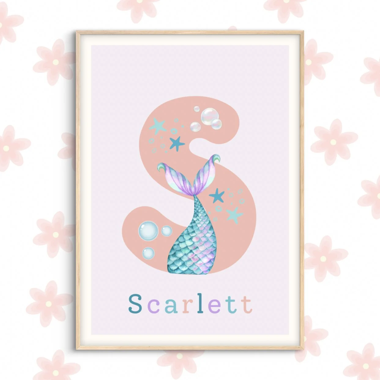 Mermaid Name Print Initial