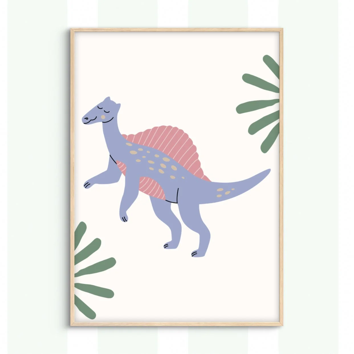 Blue Dinosaur Print