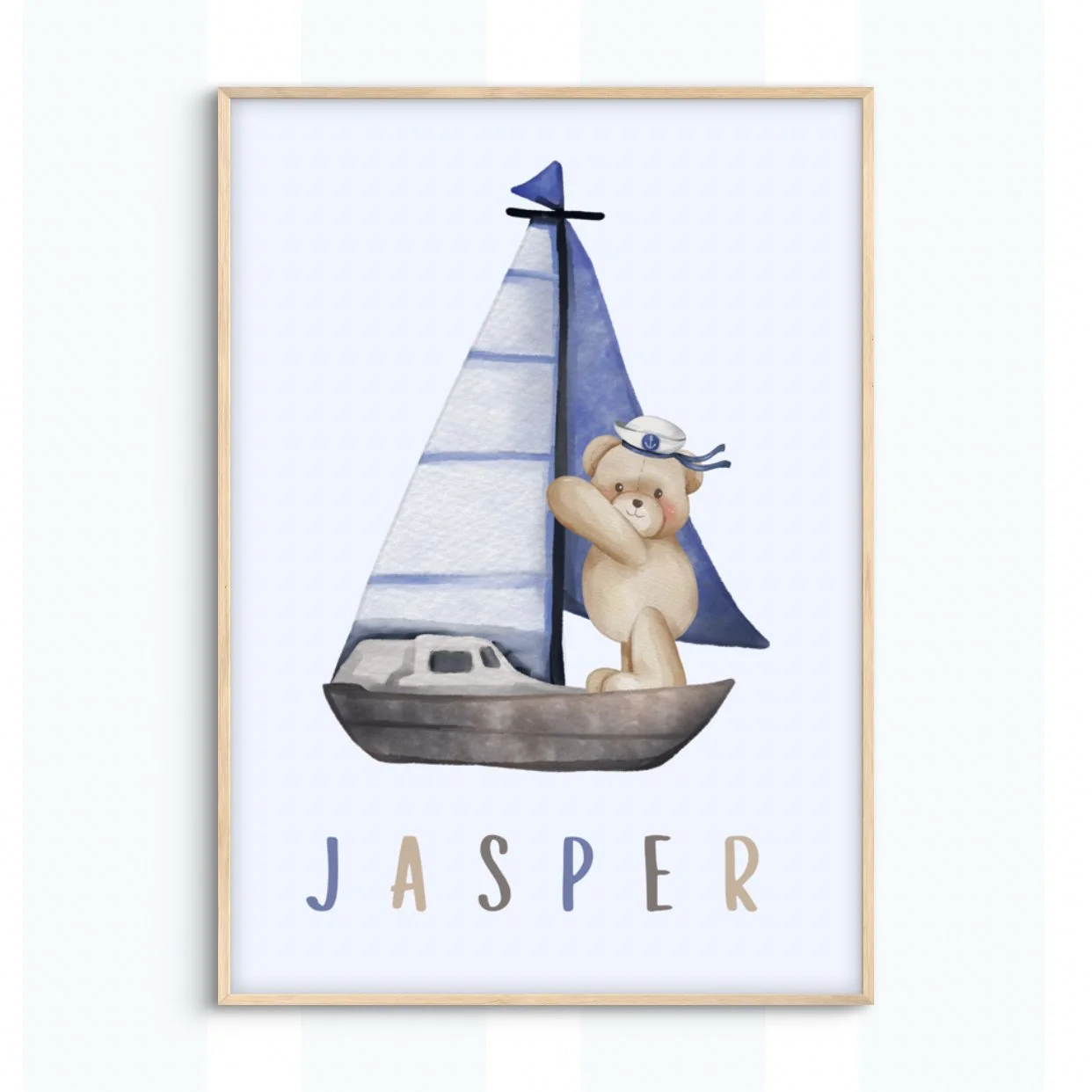 Teddy Bear Sailor Name Print