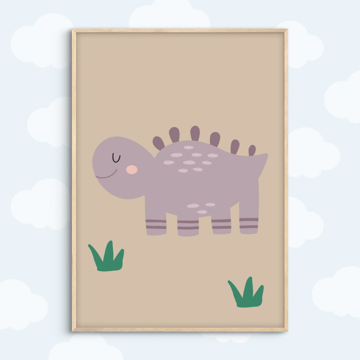Purple Dinosaur Print