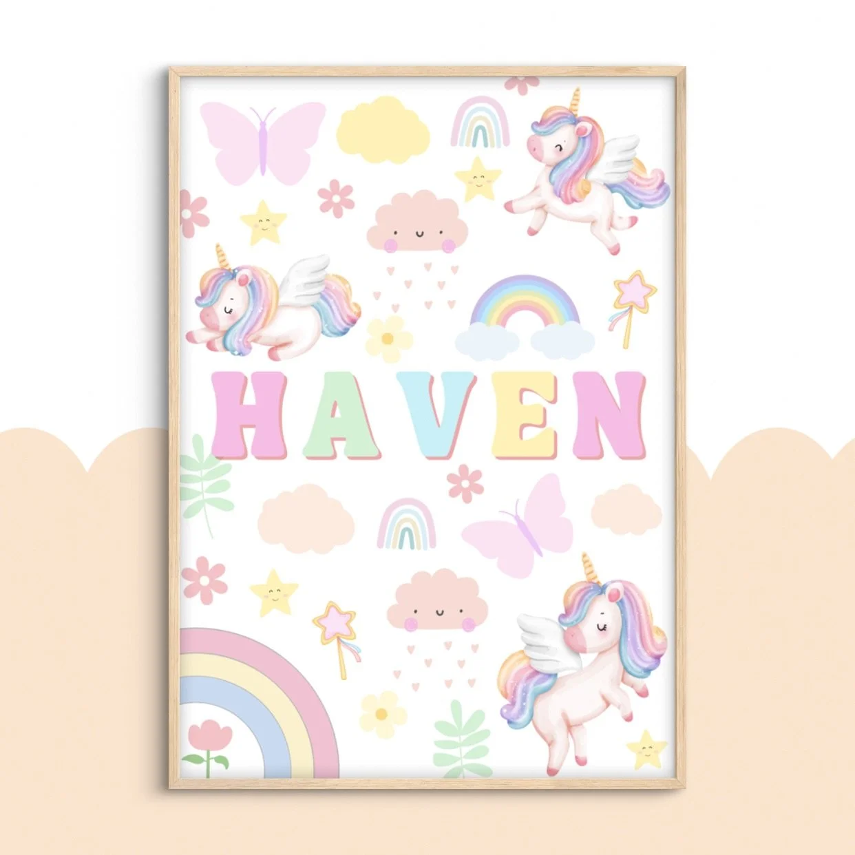 Unicorn Pastel Name Print