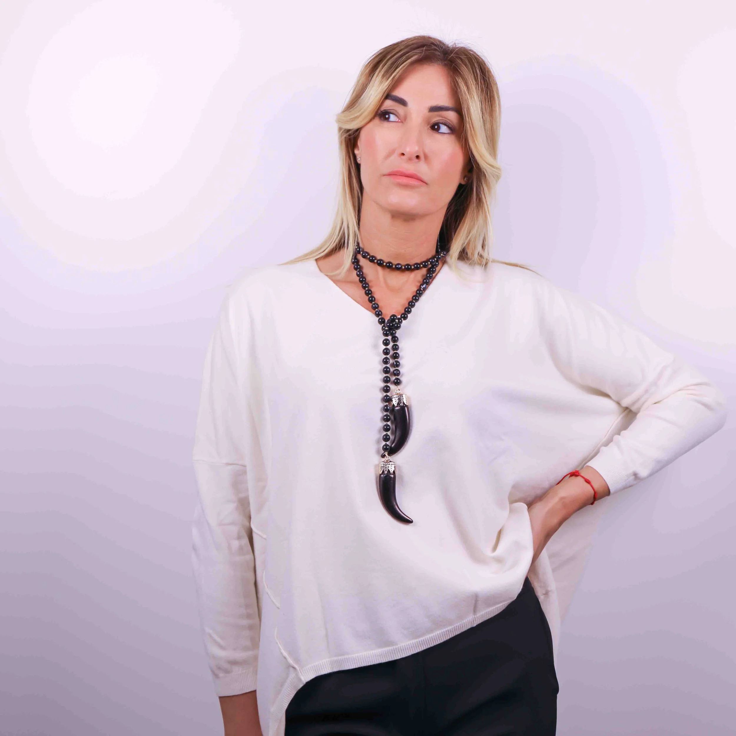 Collana Totem con doppio corno