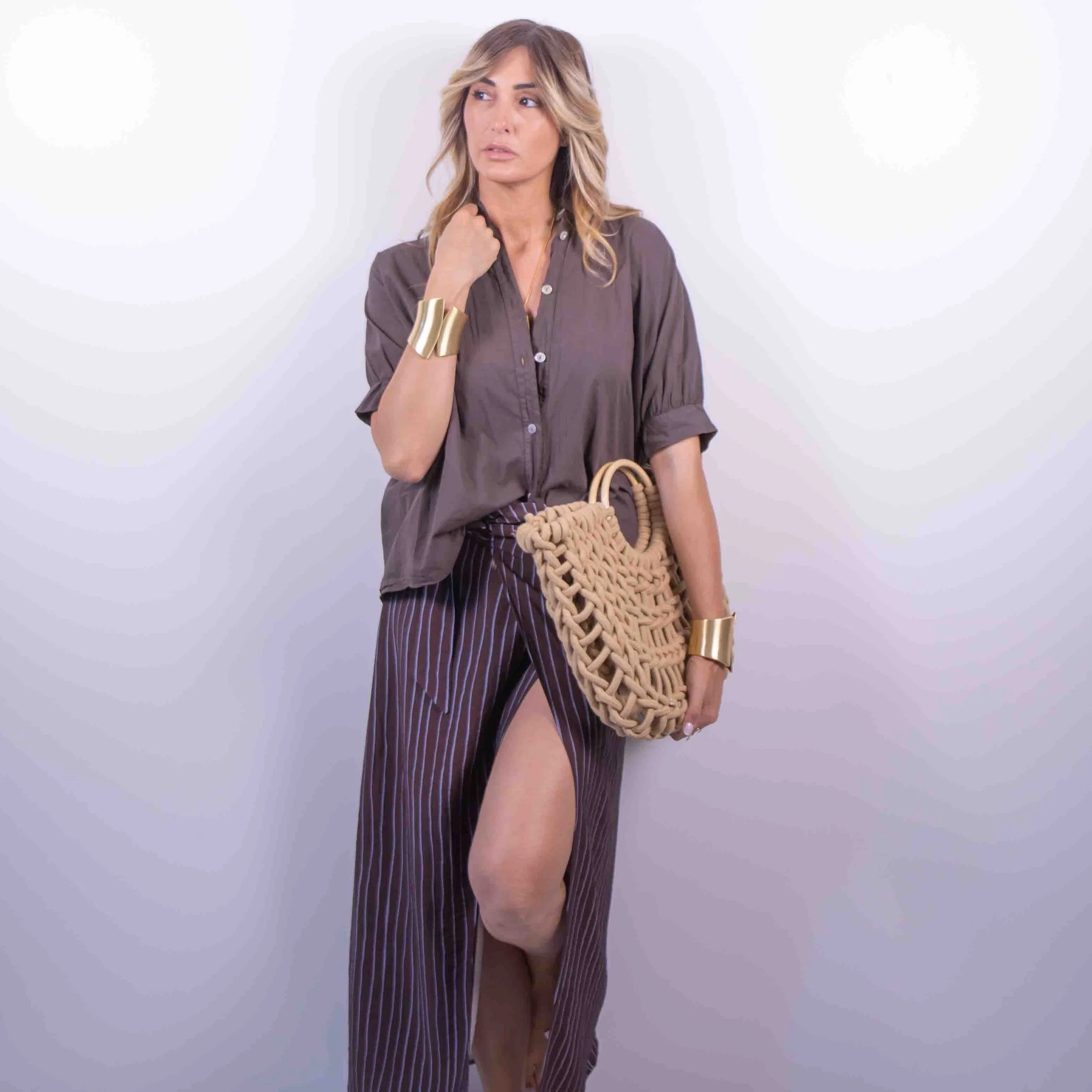 Gonna Pareo Escape | Gessato Moka -10%