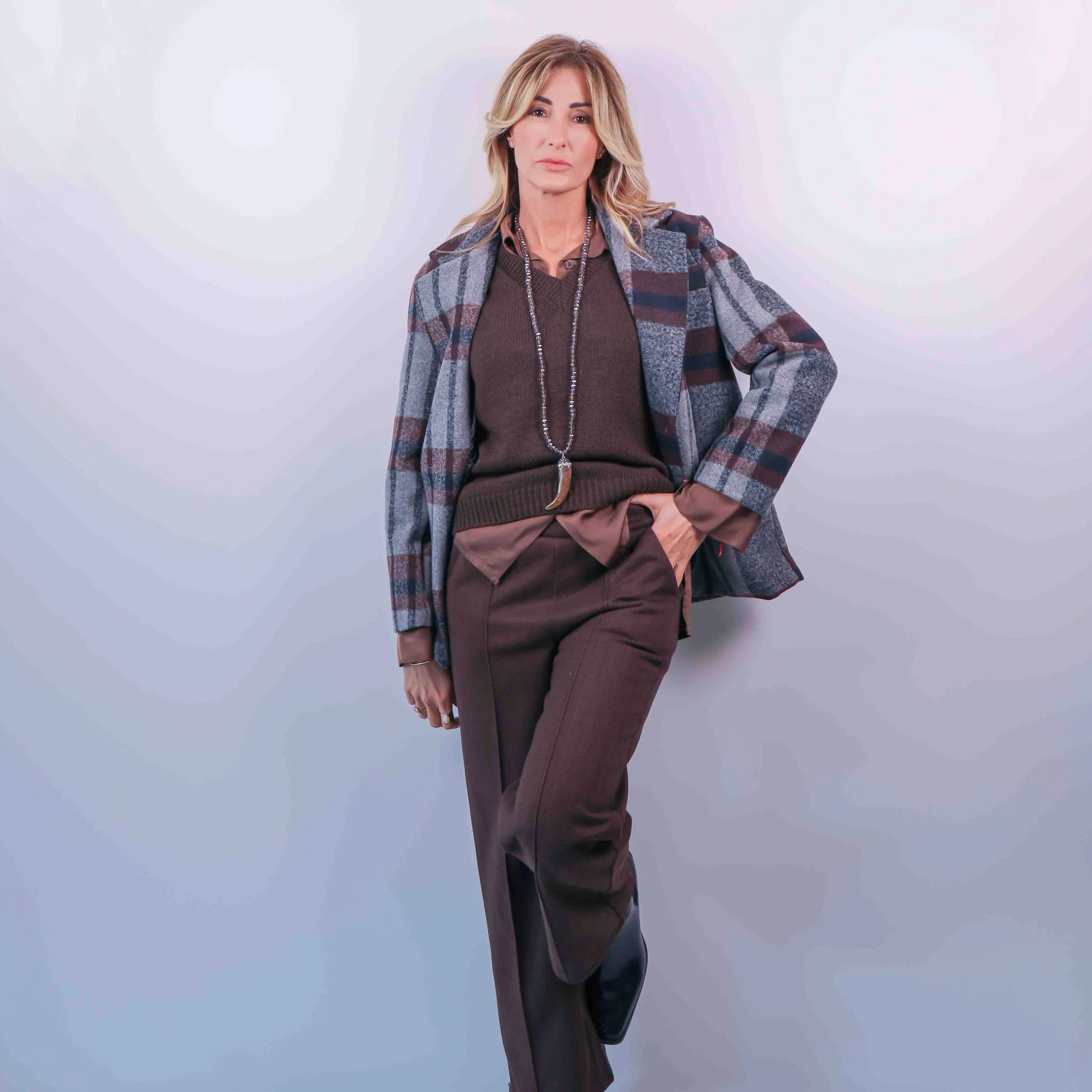 Pantaloni Sigaretta con elastico | Cioccolato