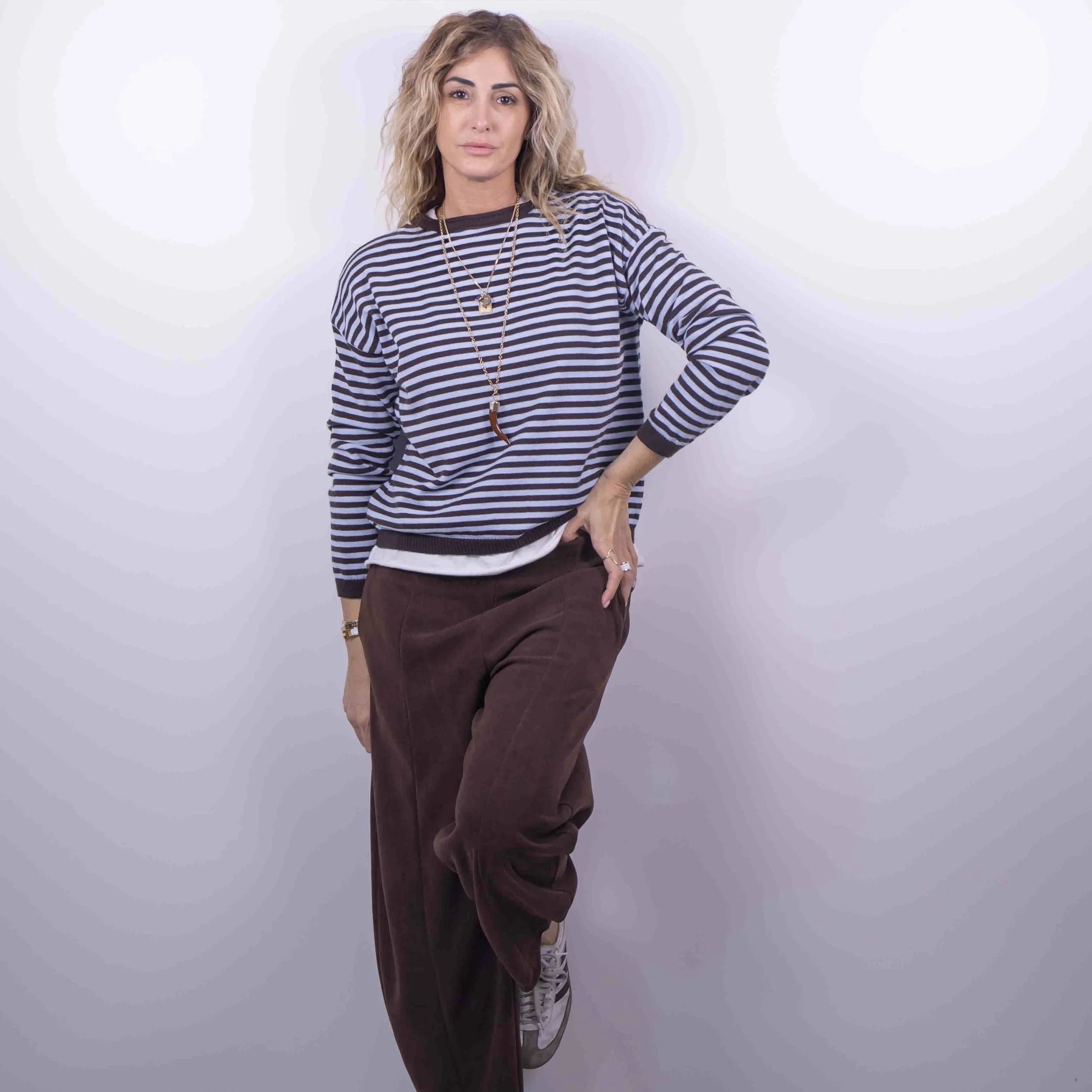 Pantalone Millerighe Soft Barrel | Cioccolato -10%