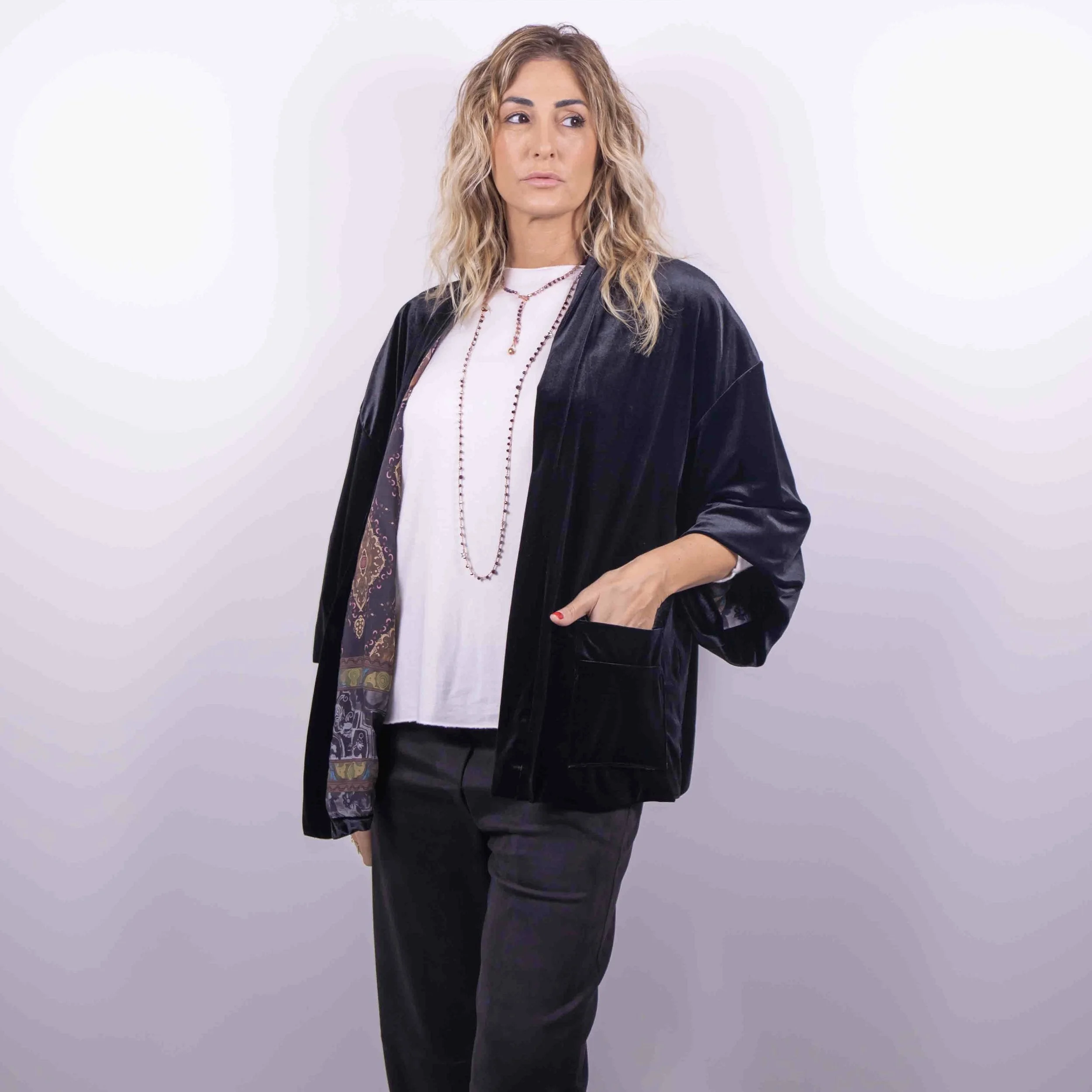 Kimono Velvet Étoile | Nero -10%