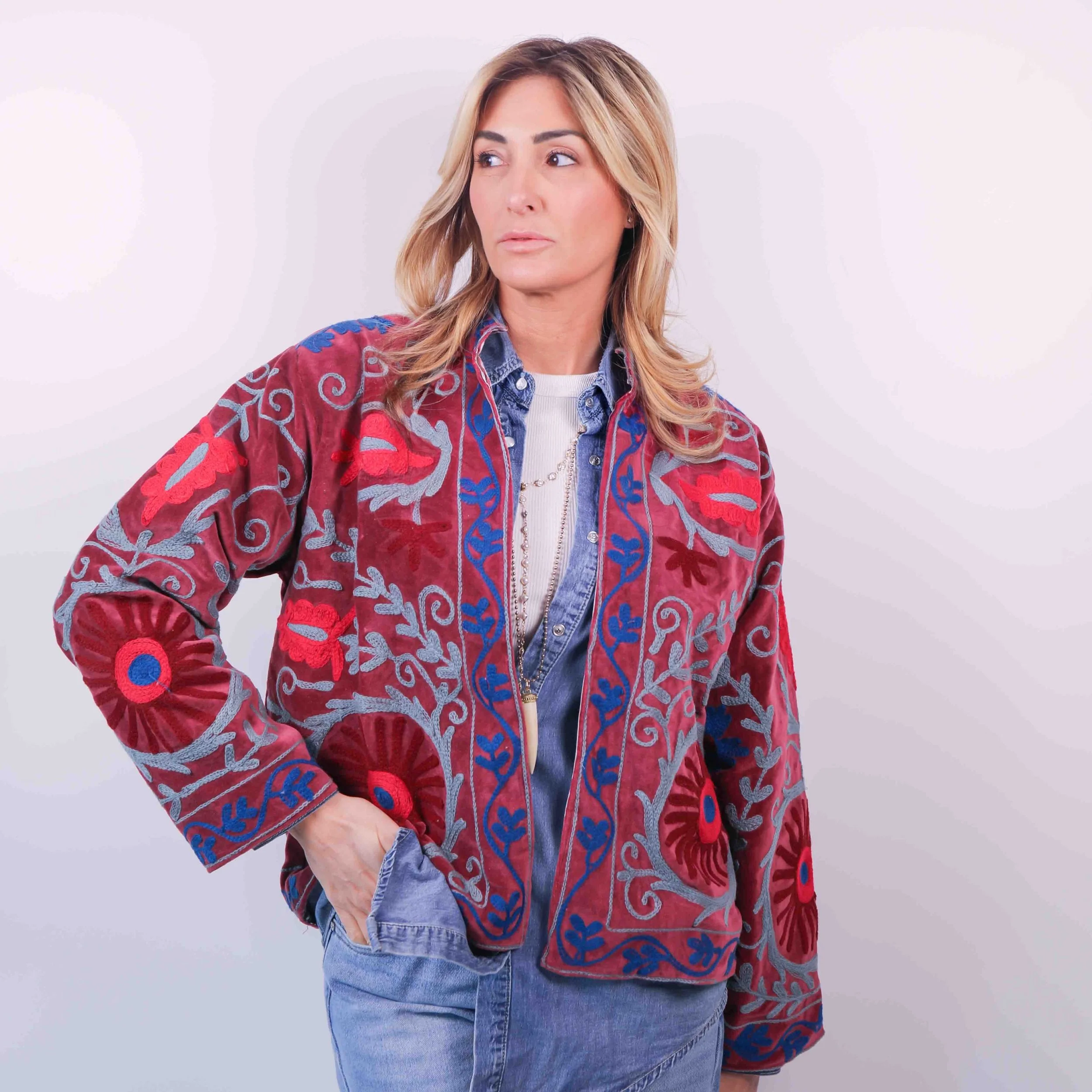 Velvet Garden Icon Jacket | Bordeaux