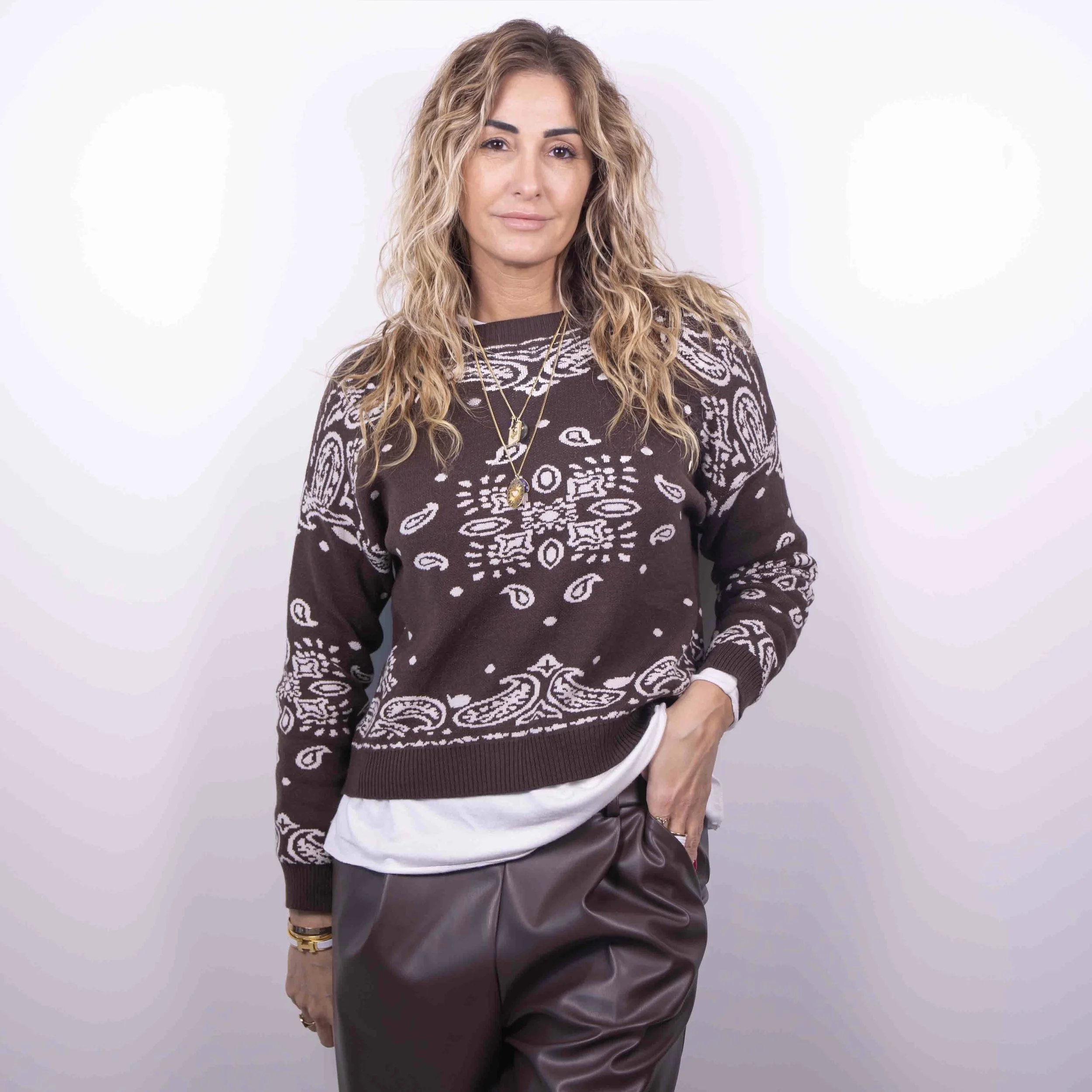 Maglione Bandana Cioccolato & Panna -10%