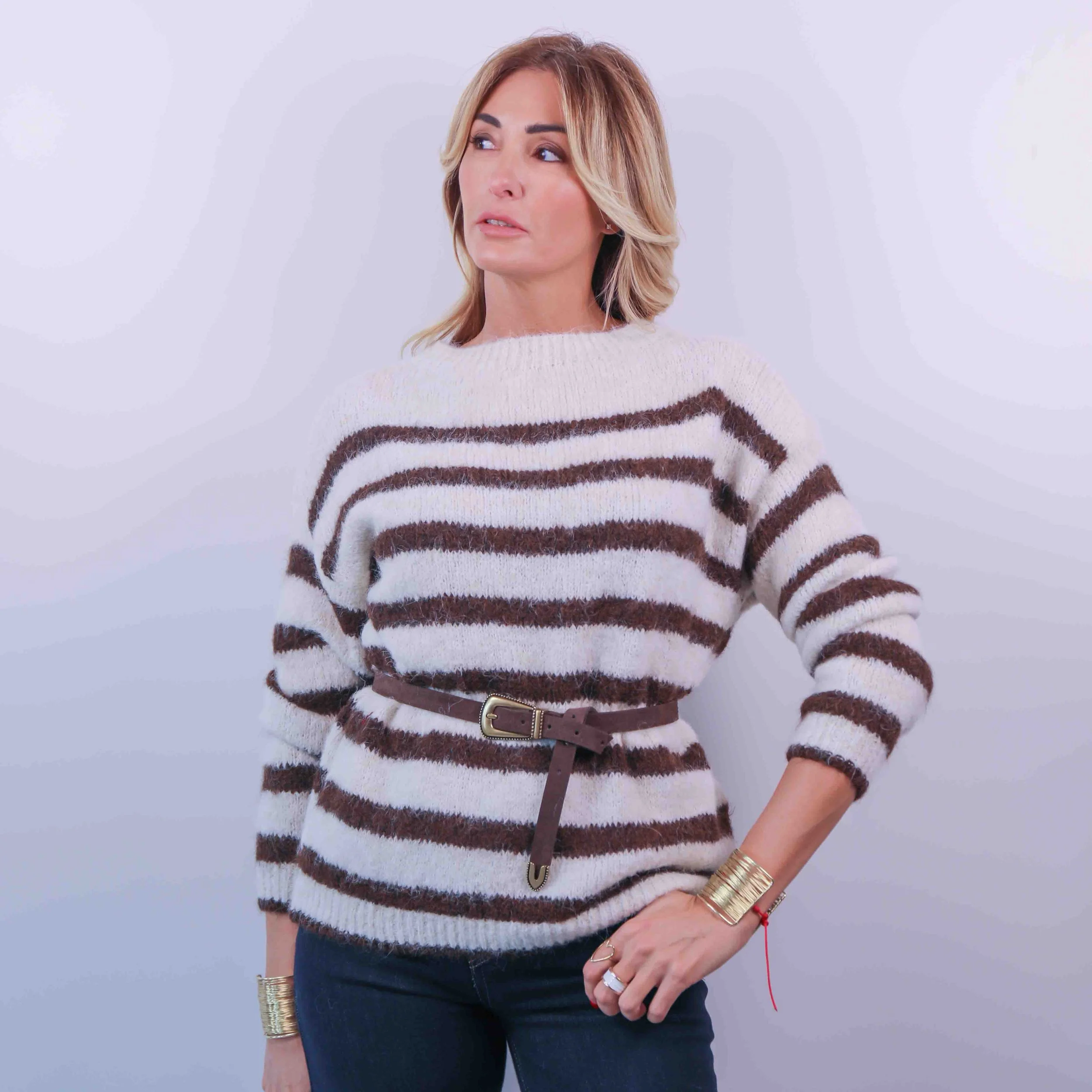 Maglione Rigato Cozy Fit | 2 colori