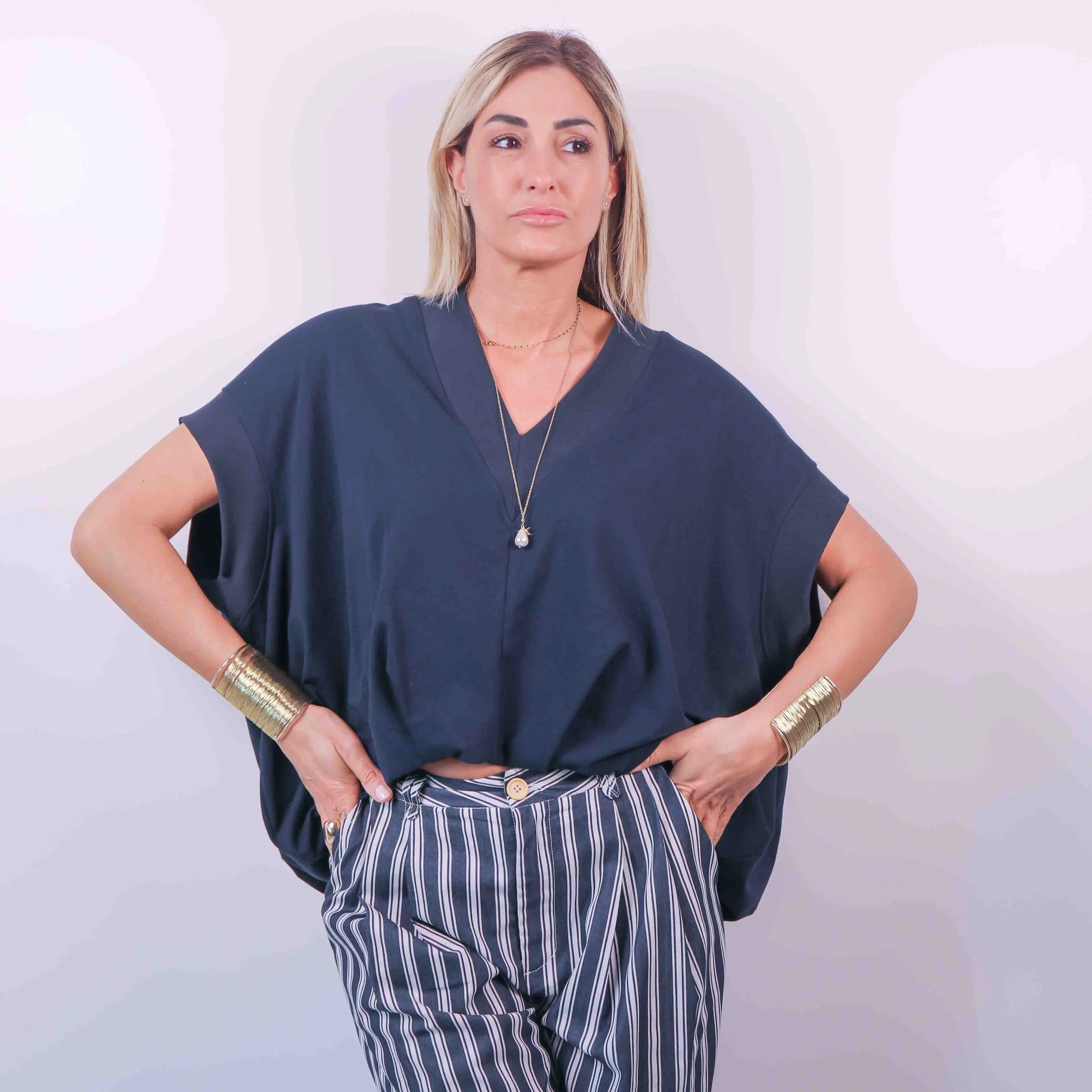 Felpa Smanicata Oversize Nuvola | Blu