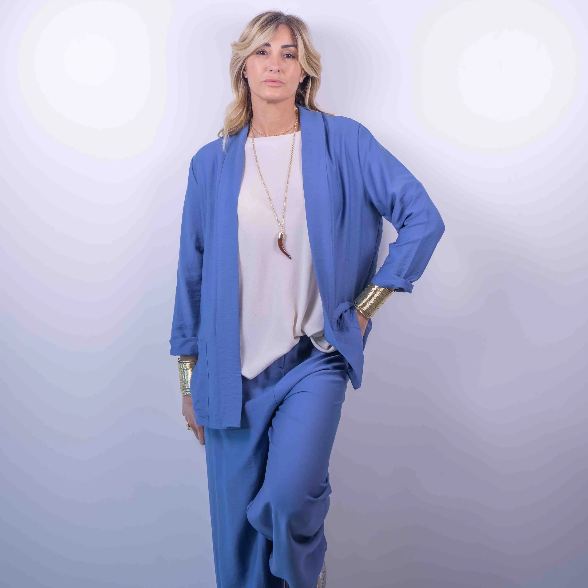 Completo Kimono Celeste -10%