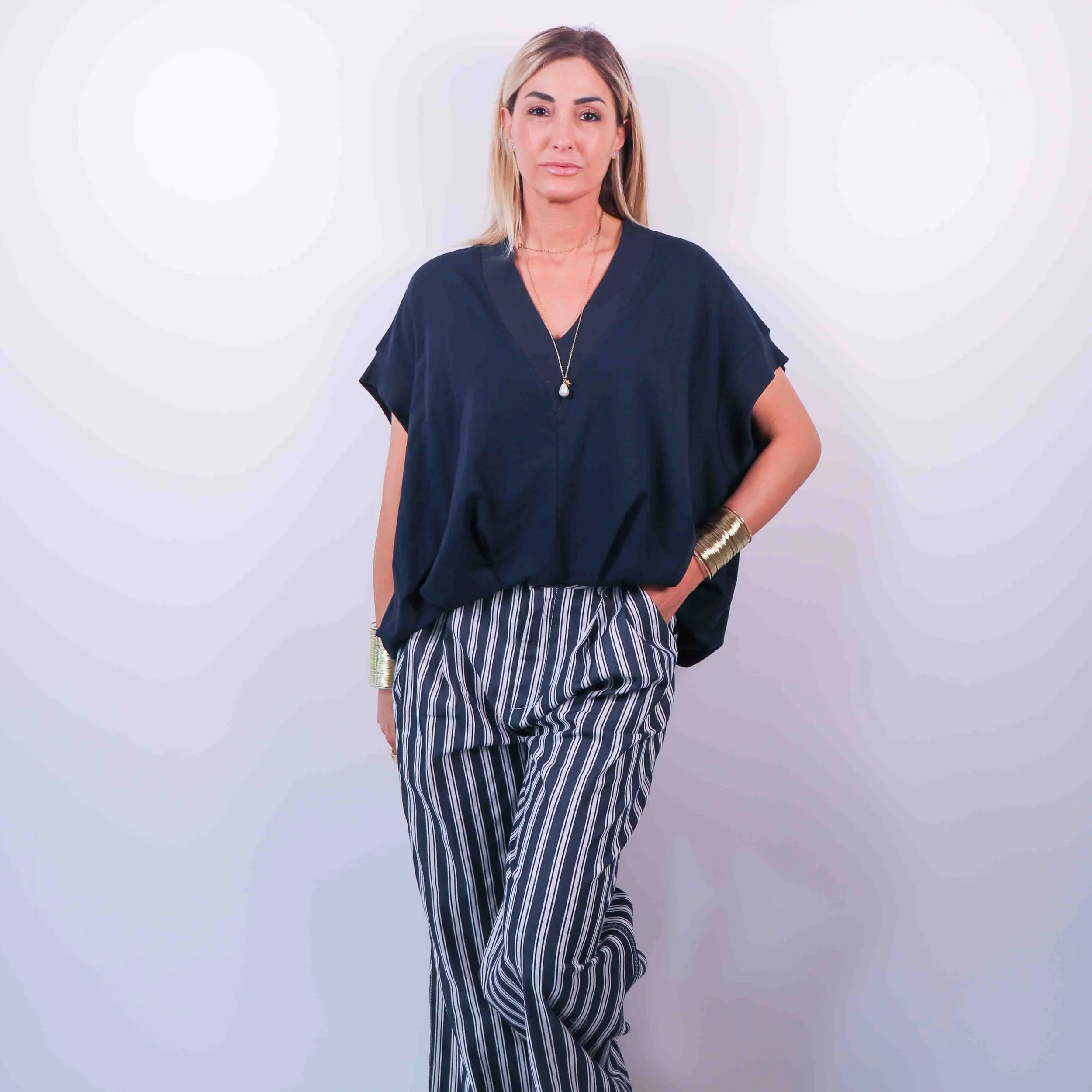 Pantalone Riviera Rigato -10%