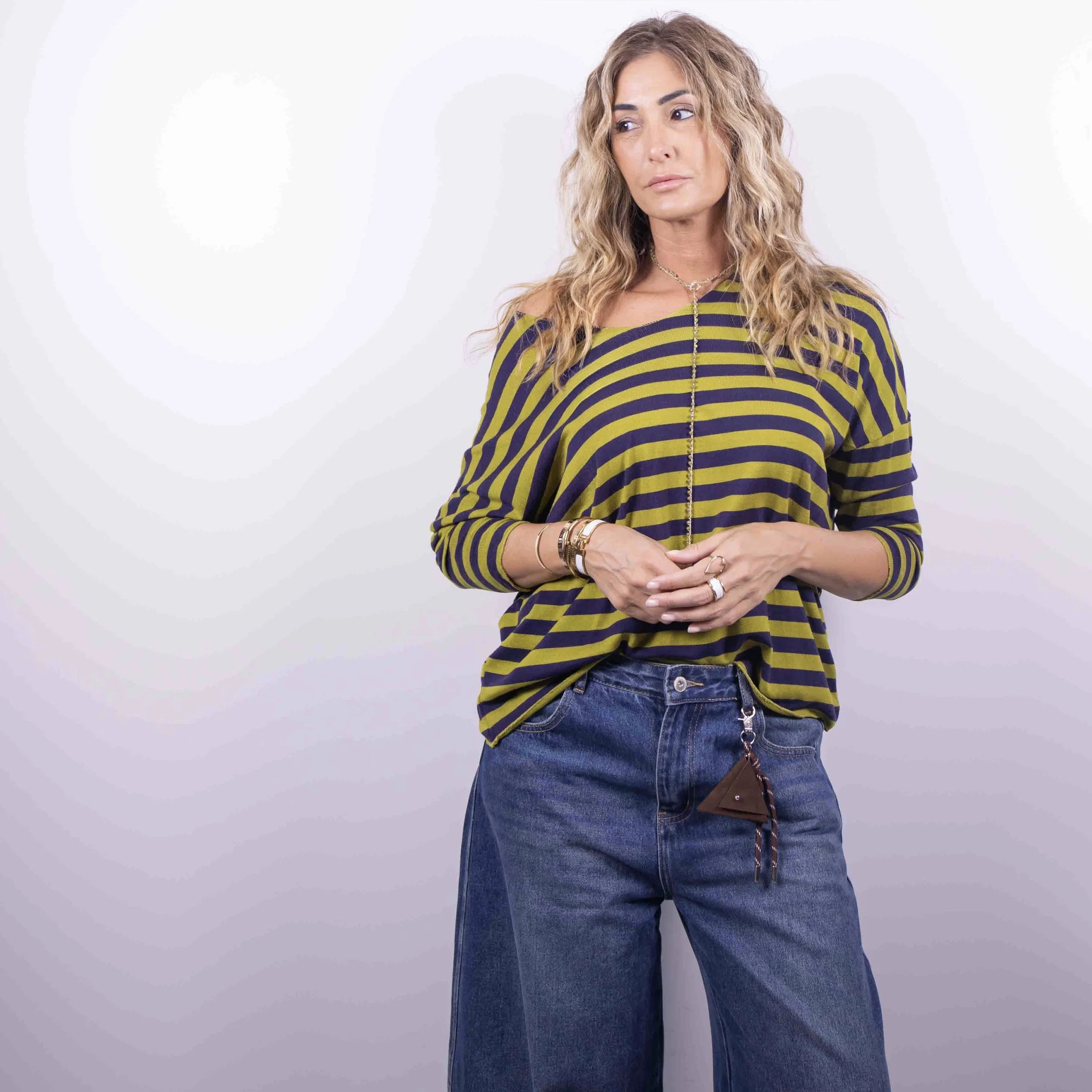 Maglia Riga Soft | Blu & Olio -10%