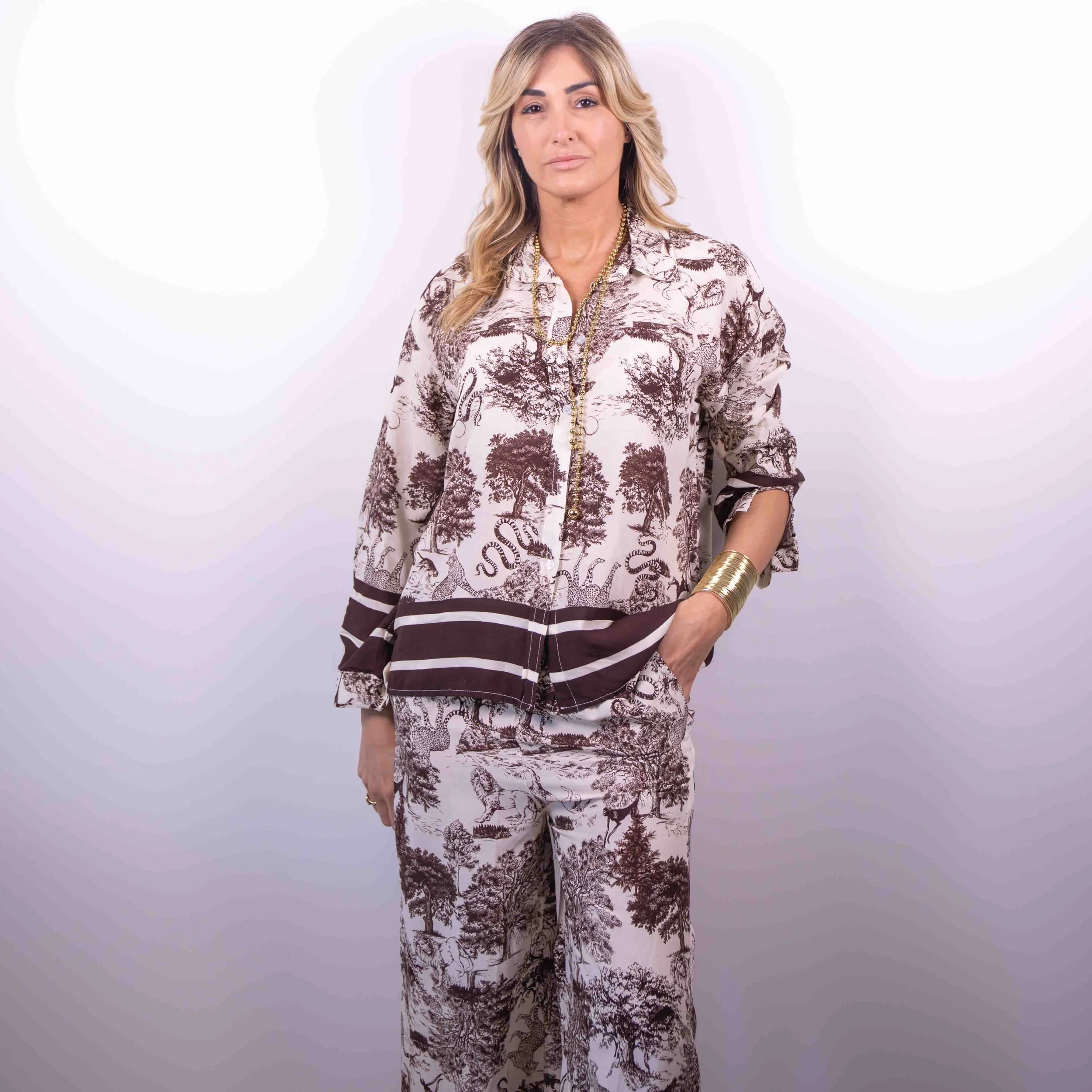 Completo Wild Jungle misto lino -10%