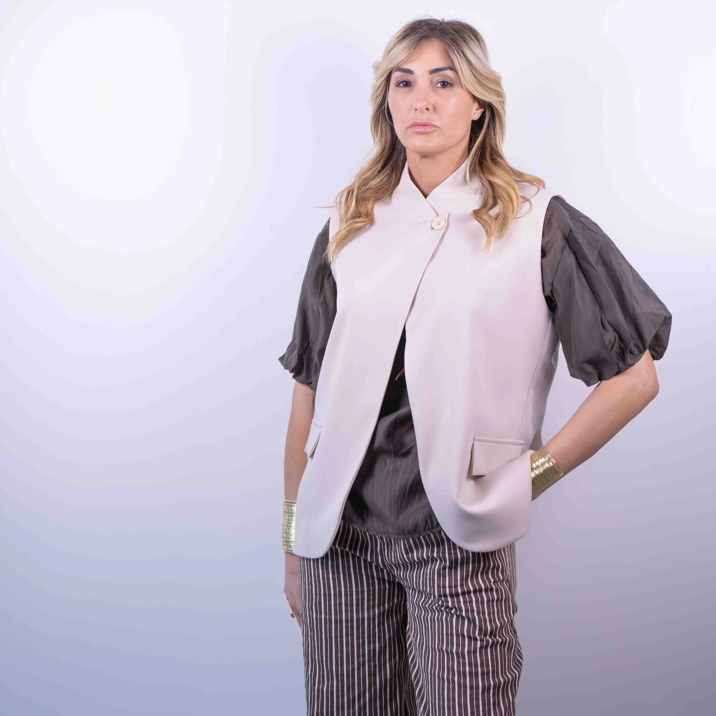 Gilet Minimal Structure | Beige -10%