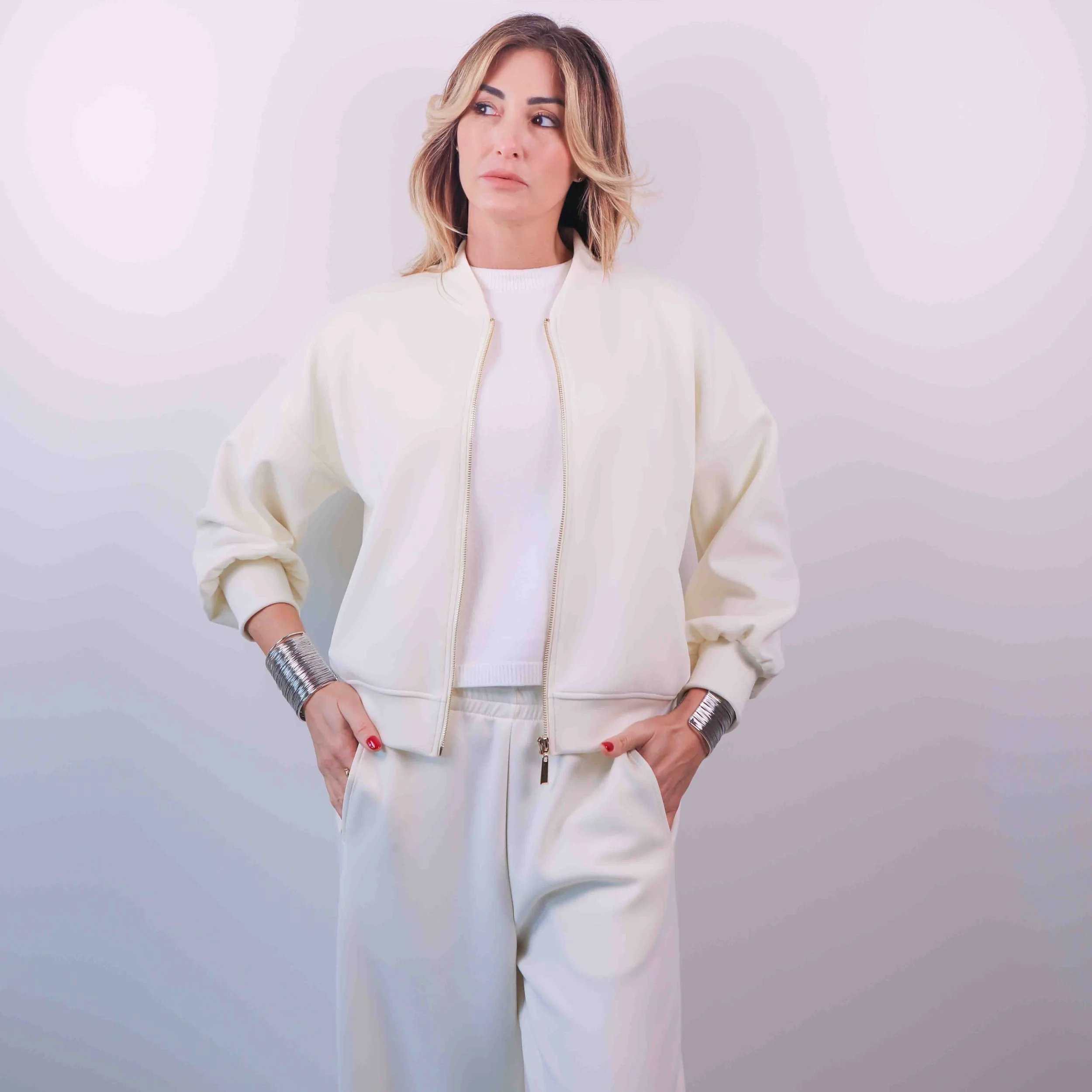 Completo Felpa Soft Chic Lounge | Panna -10%