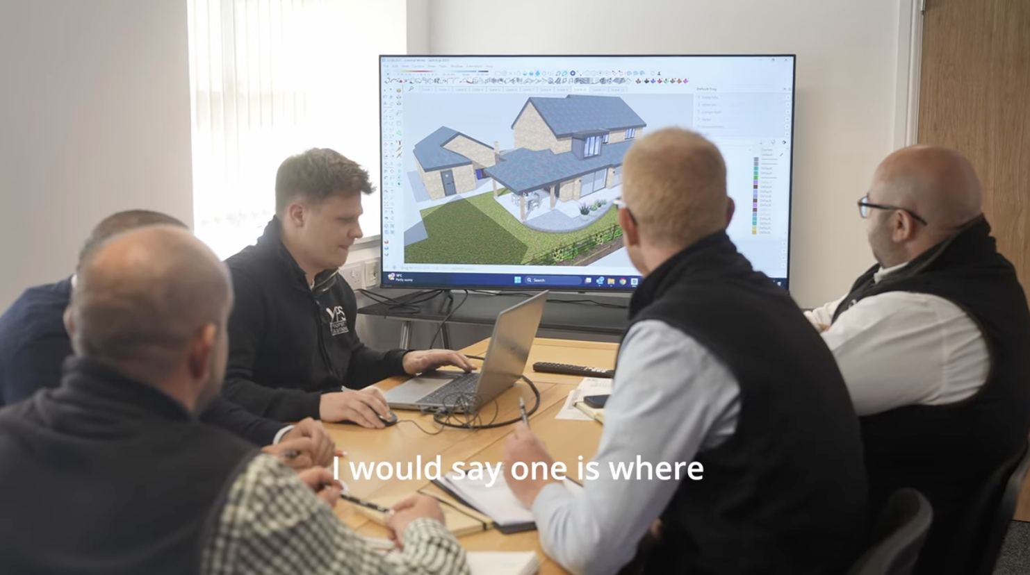 The team on a project meeting for Yorkshire construction project