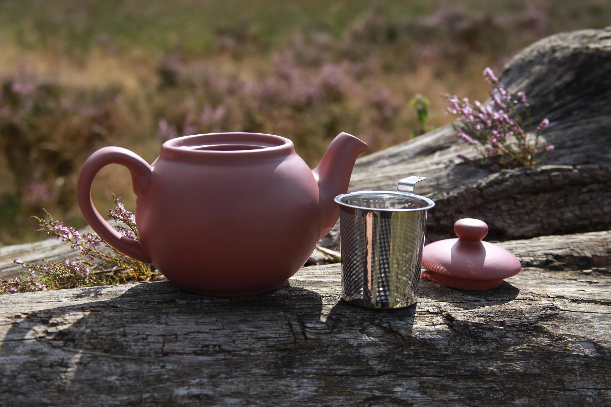 Steengoed Theepot met Roestvrijstalen Filter