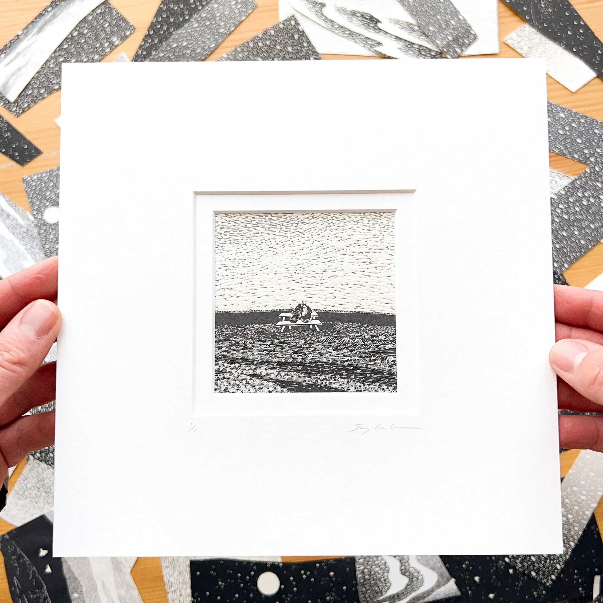 Collage 7 - 8x8 inch mount, 3x3 inch image, £85