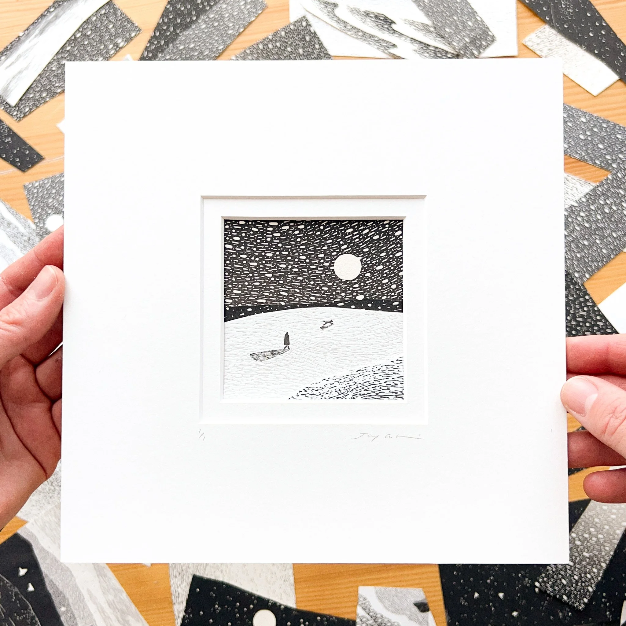 Collage 2 - 8x8 inch mount, 3x3 inch image, £85
