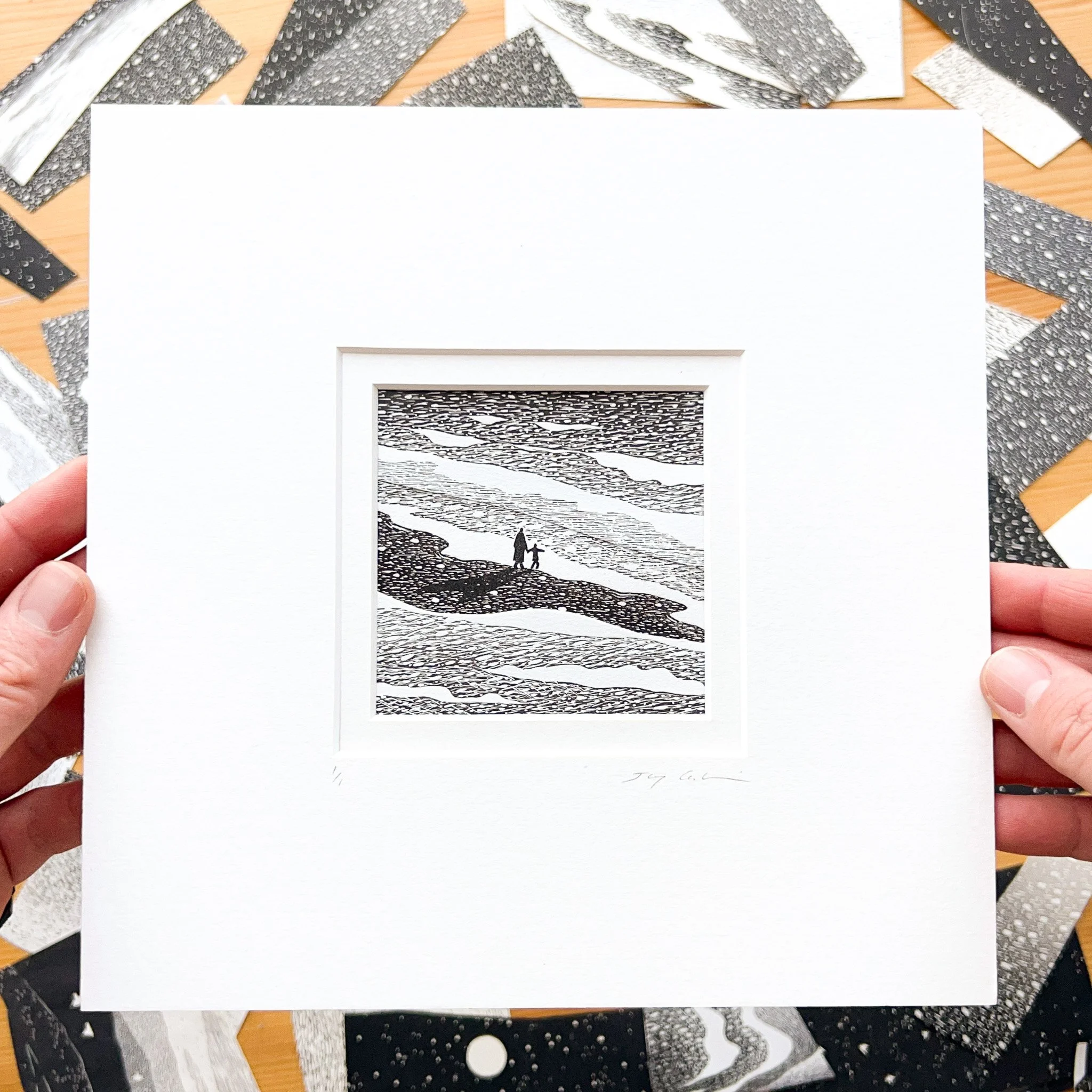 Collage 6 - 8x8 inch mount, 3x3 inch image, £85