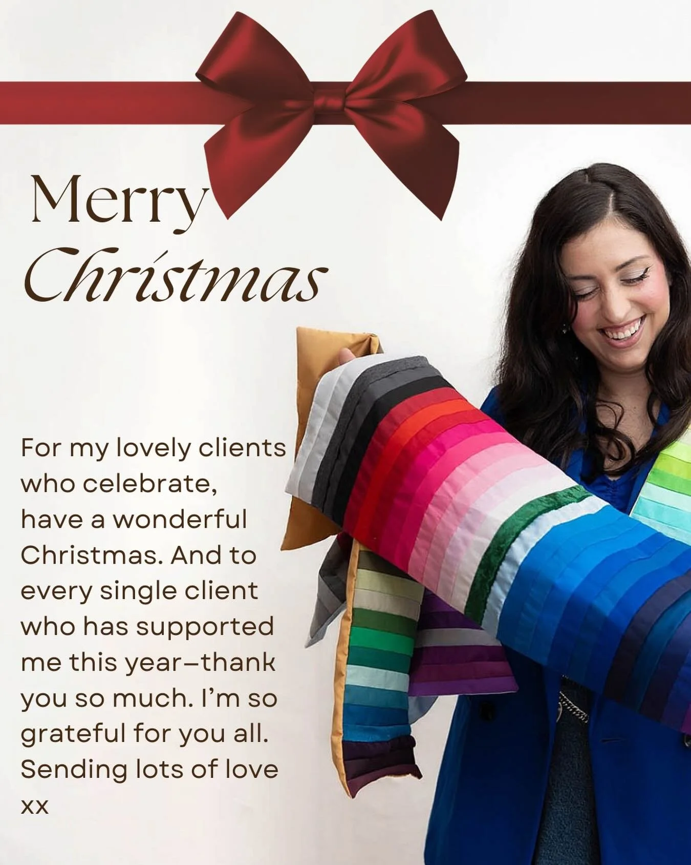 For my lovely clients who celebrate, Merry Christmas 🤍

And to every single person who has supported me this year &mdash; thank you.

If you&rsquo;ve referred me, spoken about your experience to friends, purchased a gift voucher for someone you love