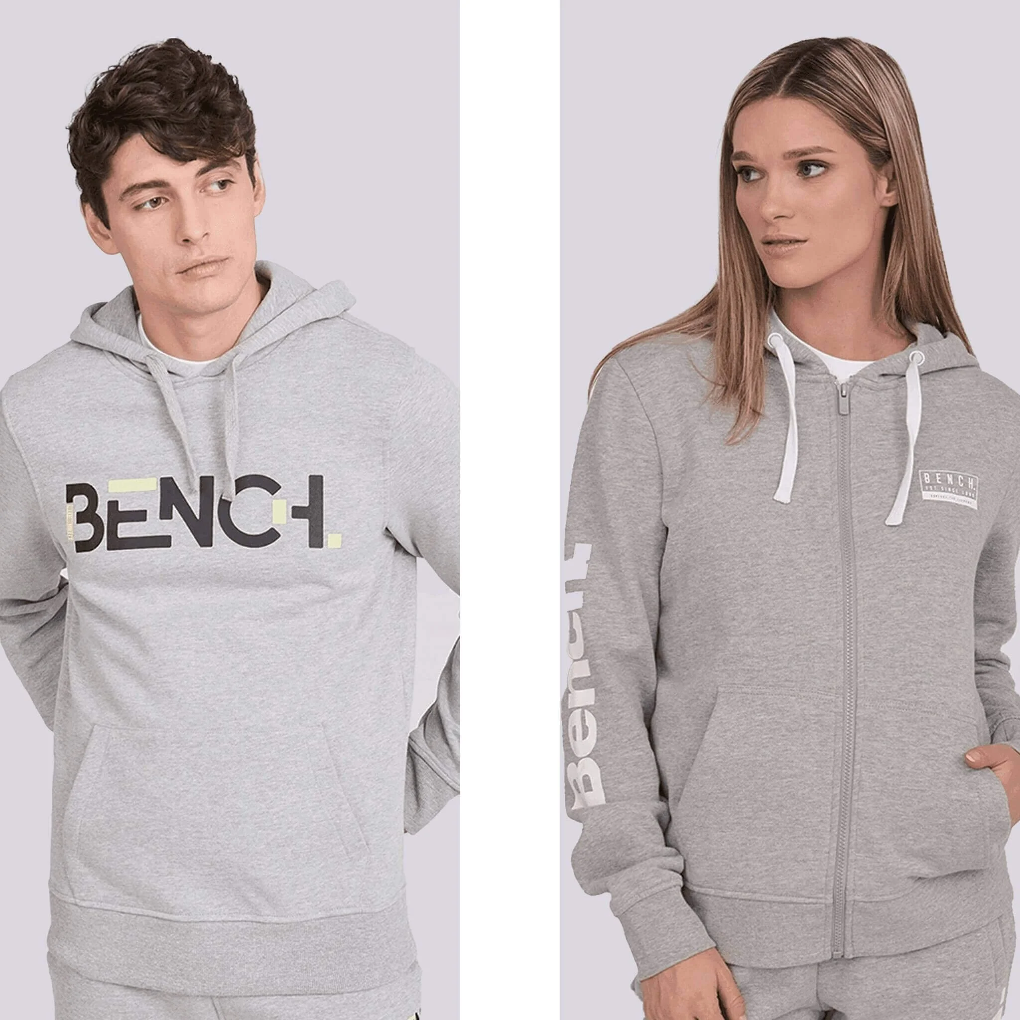 An image of models wearing sweatshirts