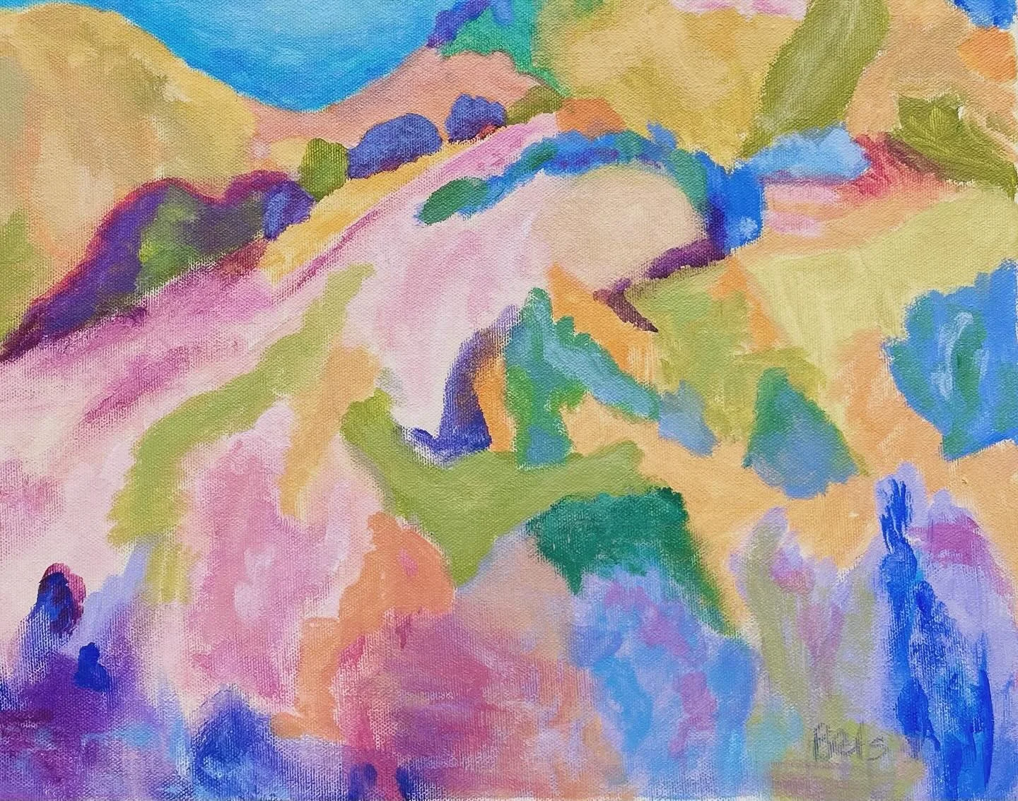 Let it be #abstractart #abstractpainting #acrylicpainting #abstractlandscape #abstractartist #contemporaryart #contemporaryartpainting #colorfulabstract