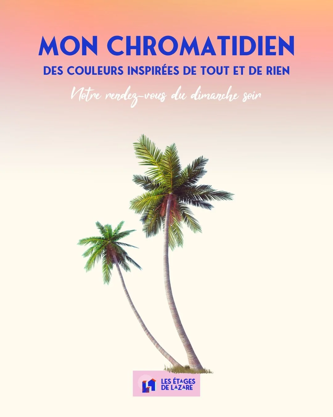 Hier, le printemps a officiellement point&eacute; le bout de son nez ! 🌸

Pour c&eacute;l&eacute;brer ce renouveau : le palmier 🌴
J&rsquo;ai puis&eacute; mon inspi de la semaine dans sa silhouette graphique, ses couleurs profondes et le coucher du 