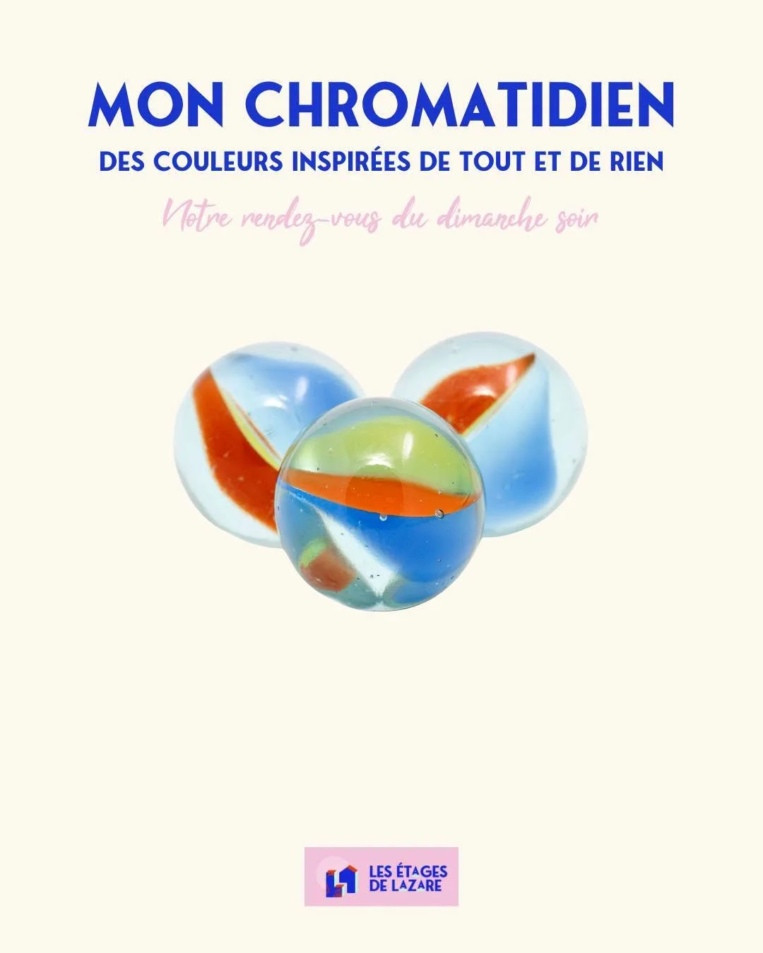 Ce dimanche, on replonge en enfance avec une inspiration pleine de nostalgie : les billes de verre. 🔮

C&rsquo;est le terrain de jeu id&eacute;al pour parler de trois piliers du design d'int&eacute;rieur :

1. La force des couleurs compl&eacute;ment