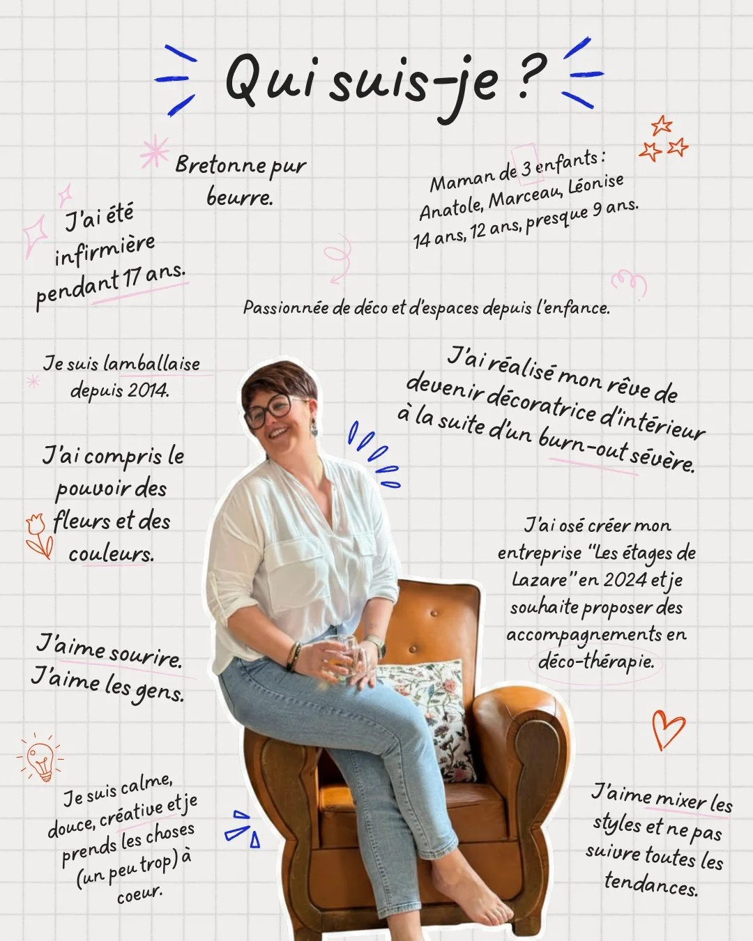 900 abonn&eacute;s ! Merci !!!!!
Il est temps que je me (re)pr&eacute;sente.
 🏠💖

C'est donc moi, Linda, qui se cache derri&egrave;re "Les &eacute;tages de Lazare" (infos en bio).

🐚Bretonne, originaire de Saint-Brieuc, je vis &agrave; L