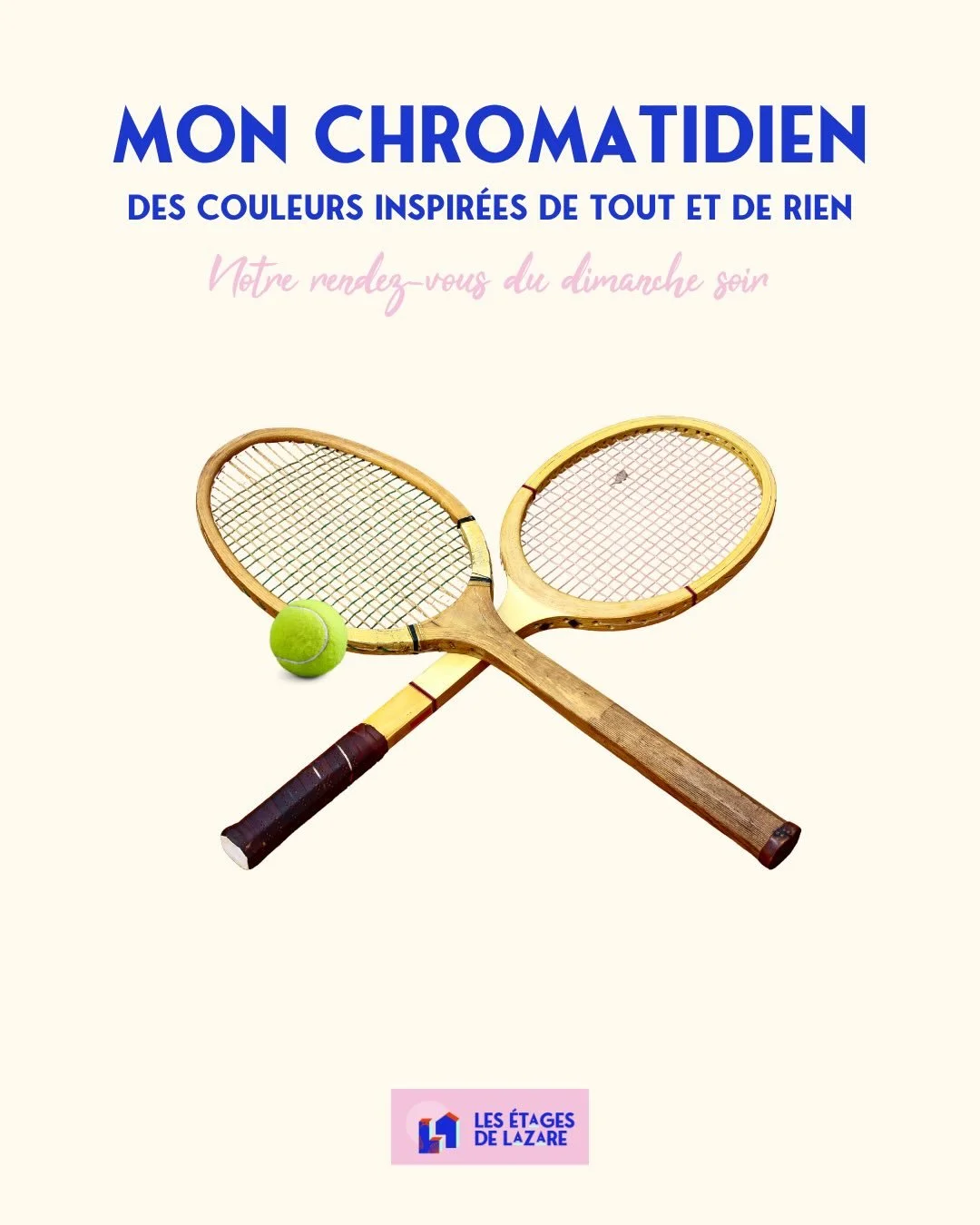 Jeu, set et match dans votre salon ! 🎾 
&Agrave; l&rsquo;heure o&ugrave; les premiers &eacute;changes r&eacute;sonnent &agrave; Roland-Garros, mon #LeChromatidien s&rsquo;&eacute;vade sur les courts pour en tirer une palette terreuse et graphique. ?